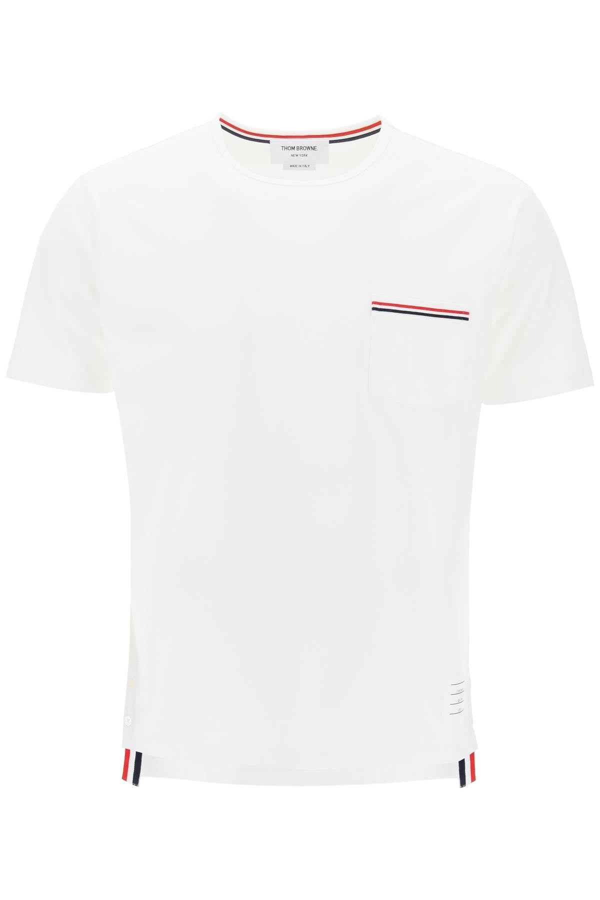 Thom Browne Signature RWB Pocket T-Shirt - Medium Weight Cotton Jersey image 0