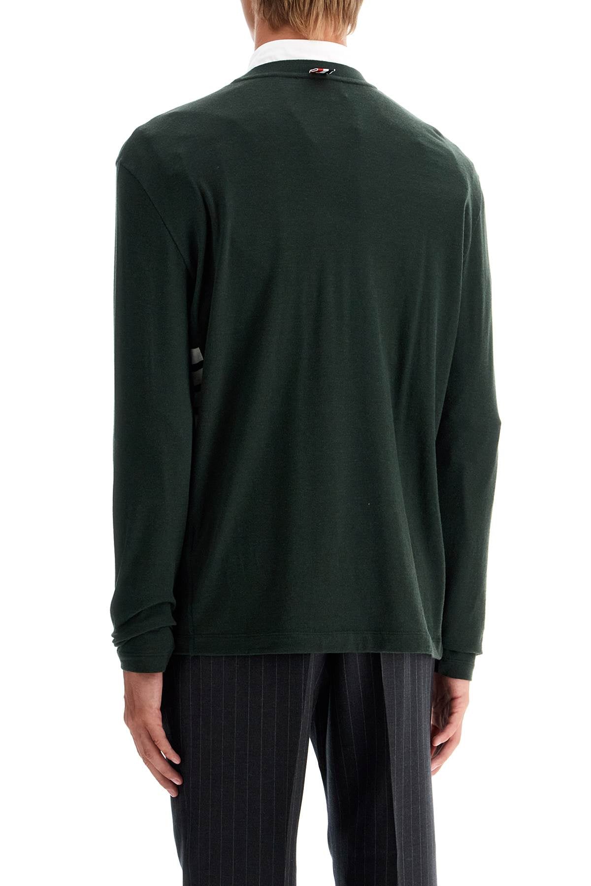 Thom Browne long-sleeved wool jersey t-shirt for men image 2