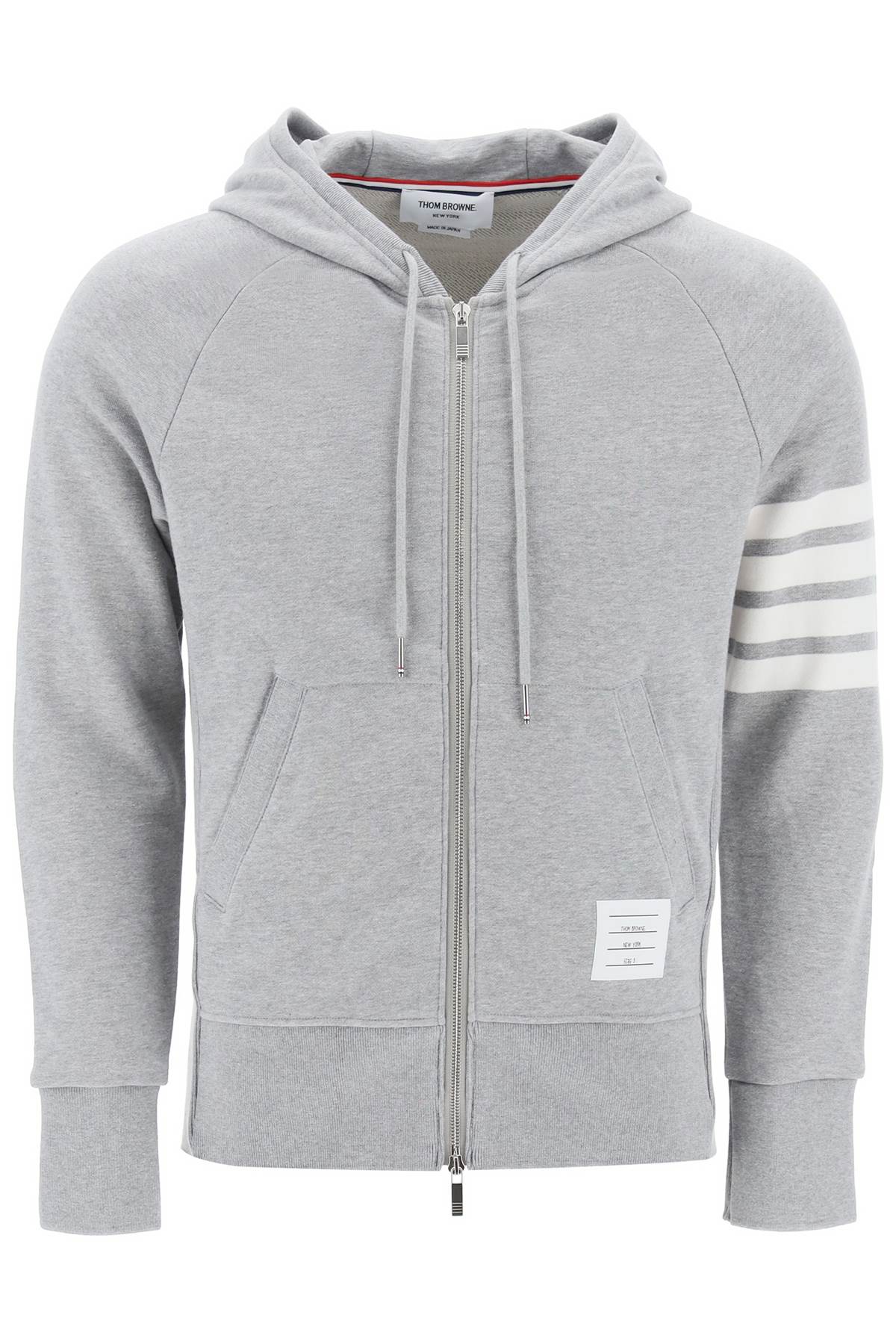 Thom Browne 4-bar zip-up hoodie image 0