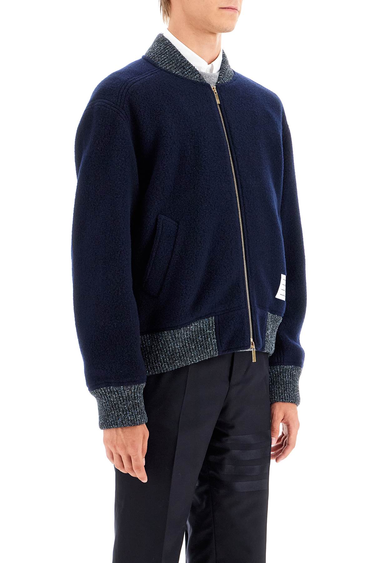 Thom Browne Wool Fleece Bomber Jacket image 1