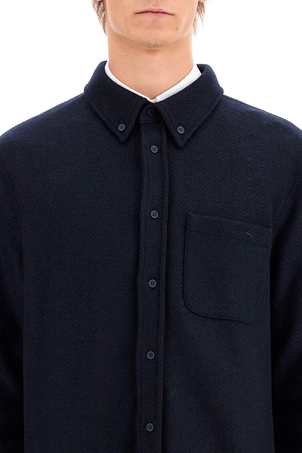 Thom Browne herringbone wool blend overshirt image 3