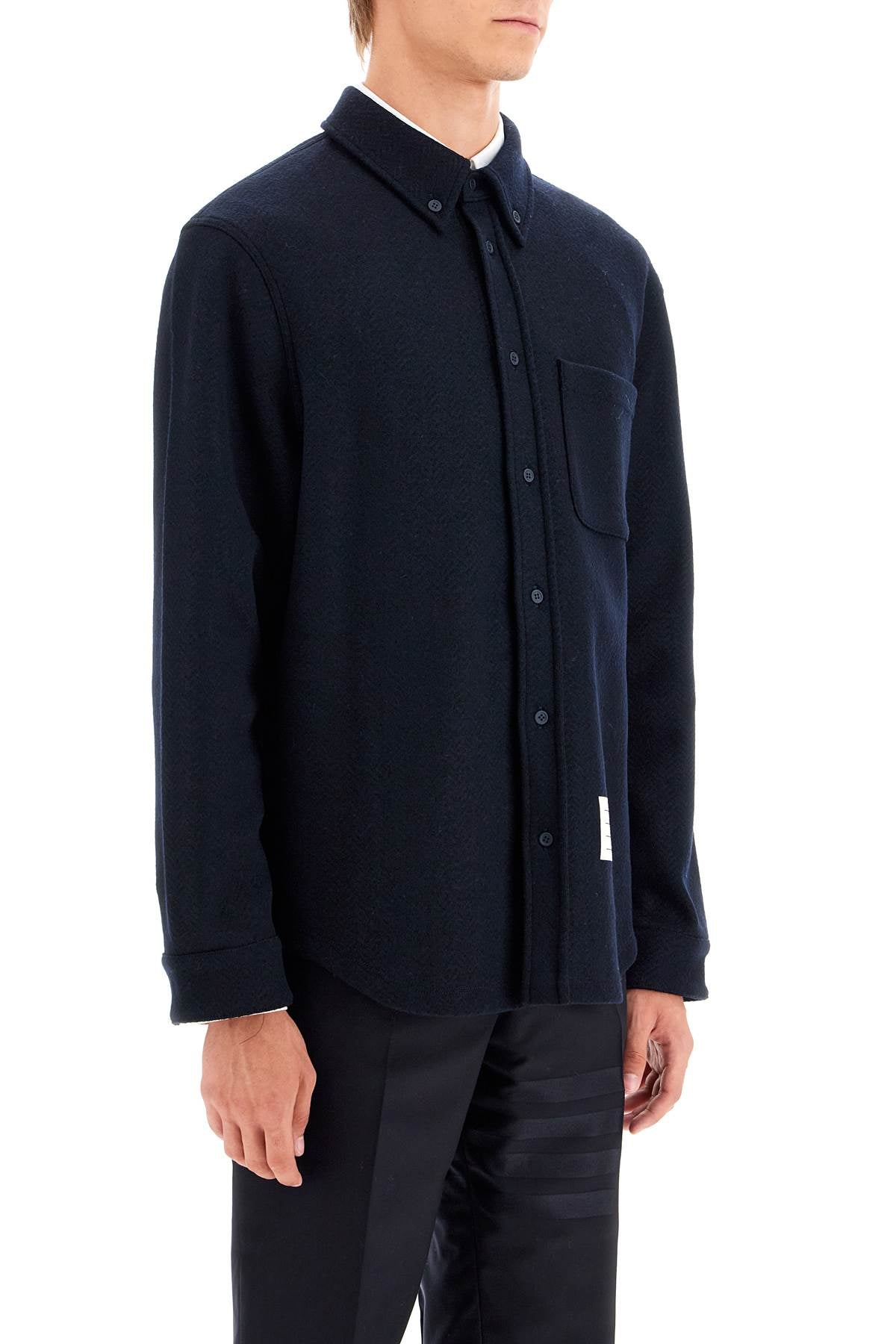 Thom Browne herringbone wool blend overshirt image 1