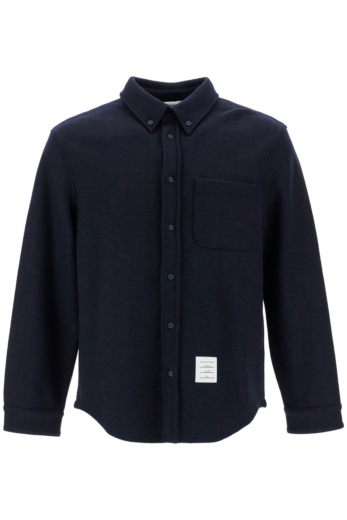 Thom Browne herringbone wool blend overshirt image 0