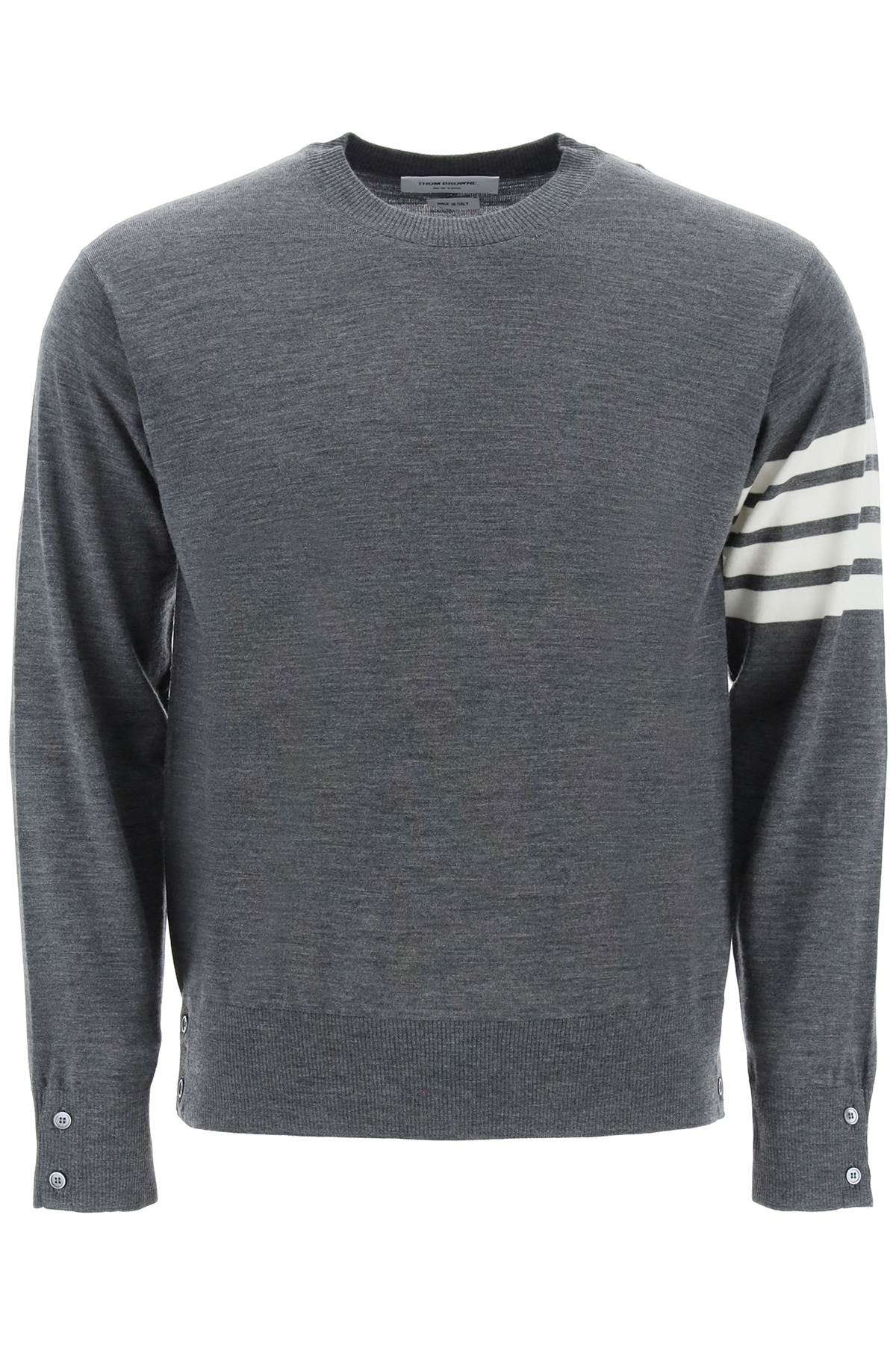 Thom Browne Lightweight 4-Bar Merino Wool Crewneck Pullover image 0