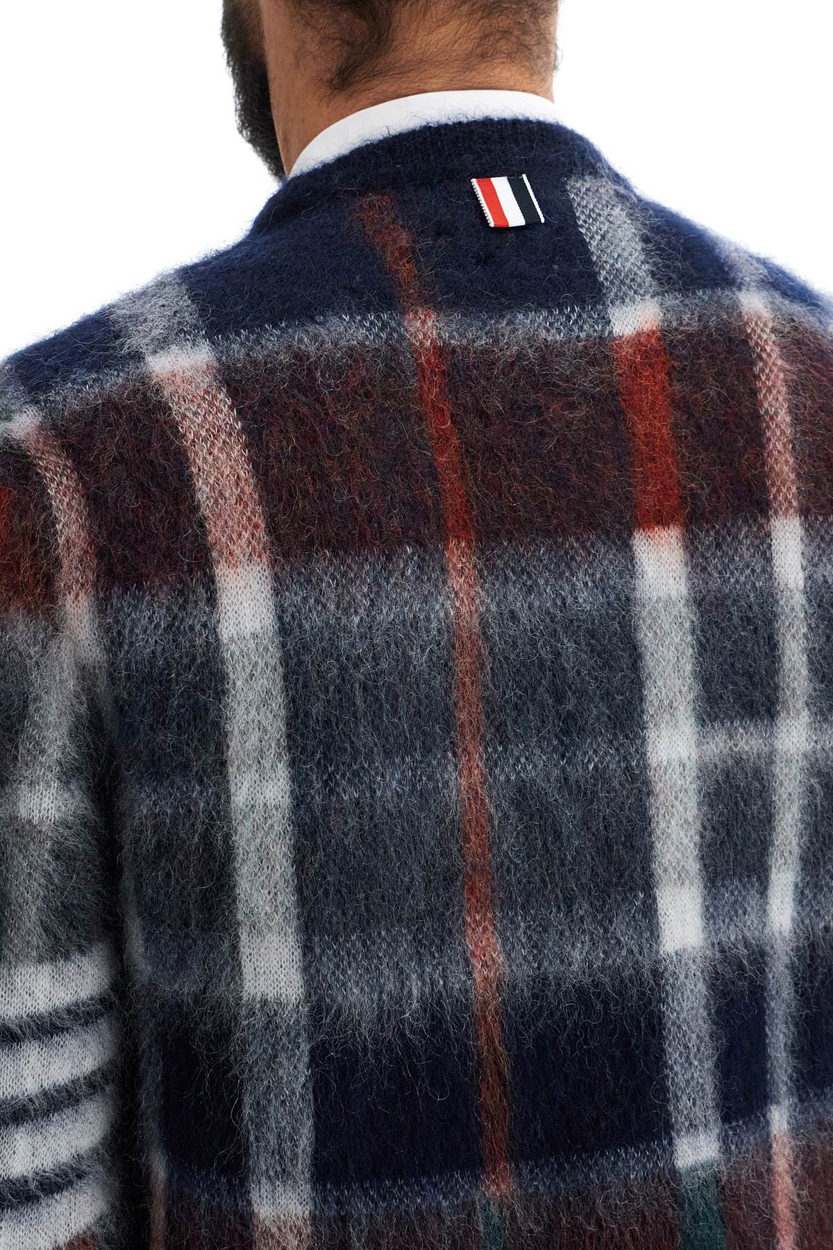 Thom Browne Brushed Mohair Tartan Crewneck Pullover image 3