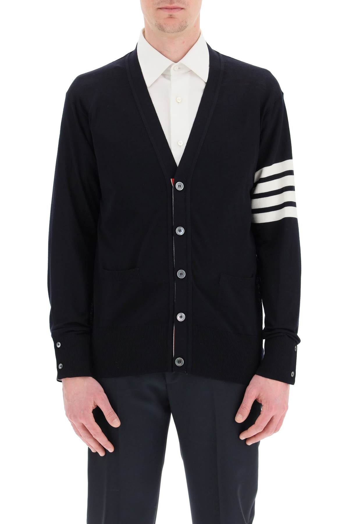 Thom Browne Merino Wool 4-Bar Cardigan image 1