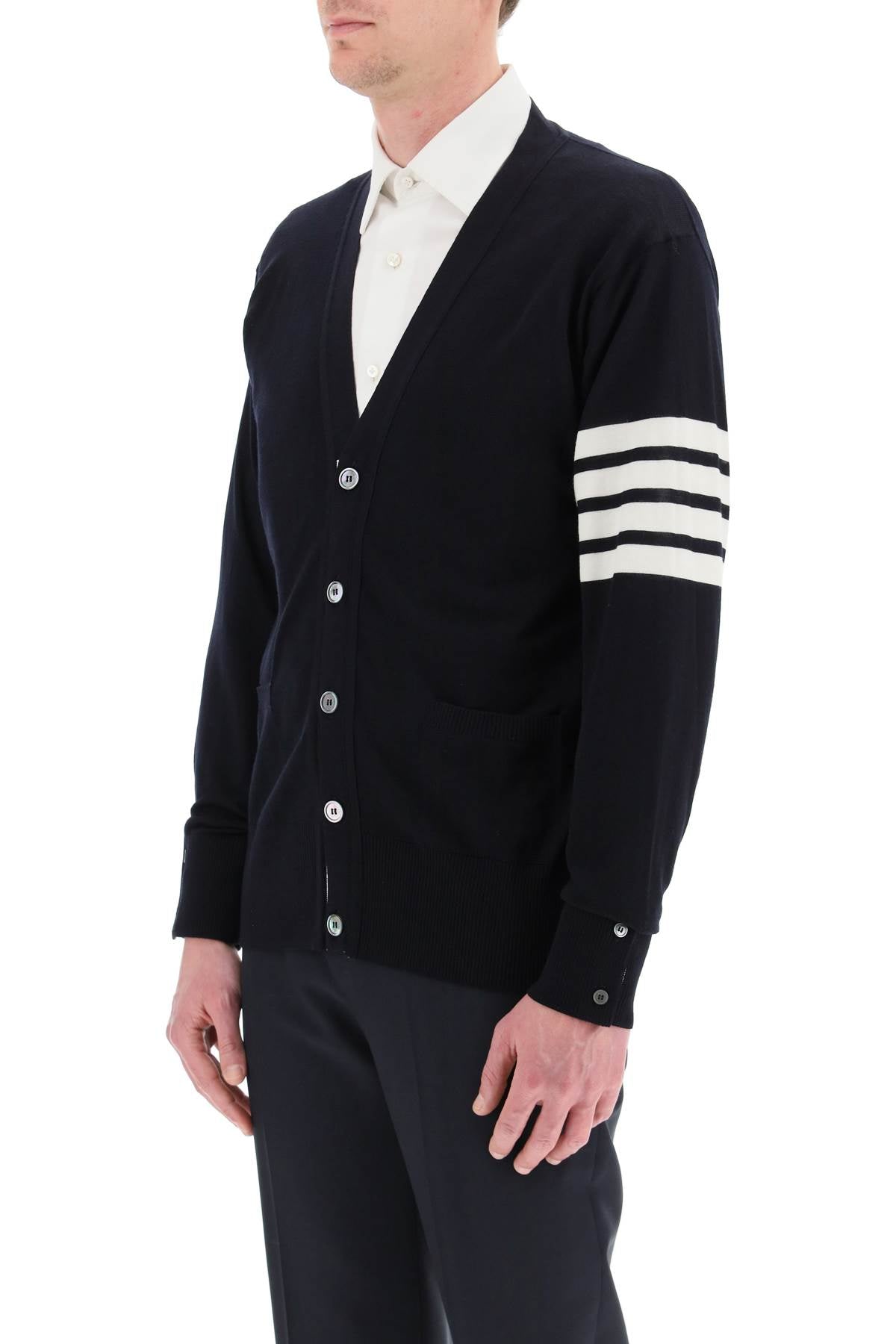 Thom Browne Merino Wool 4-Bar Cardigan image 3