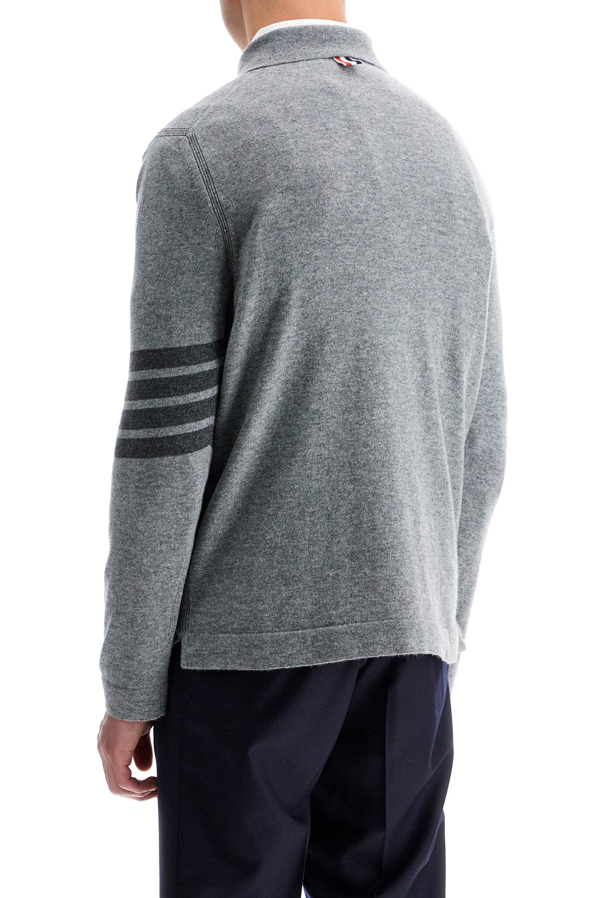 Thom Browne Men's Pure Cashmere Cardigan with 4-Bar Detail image 2