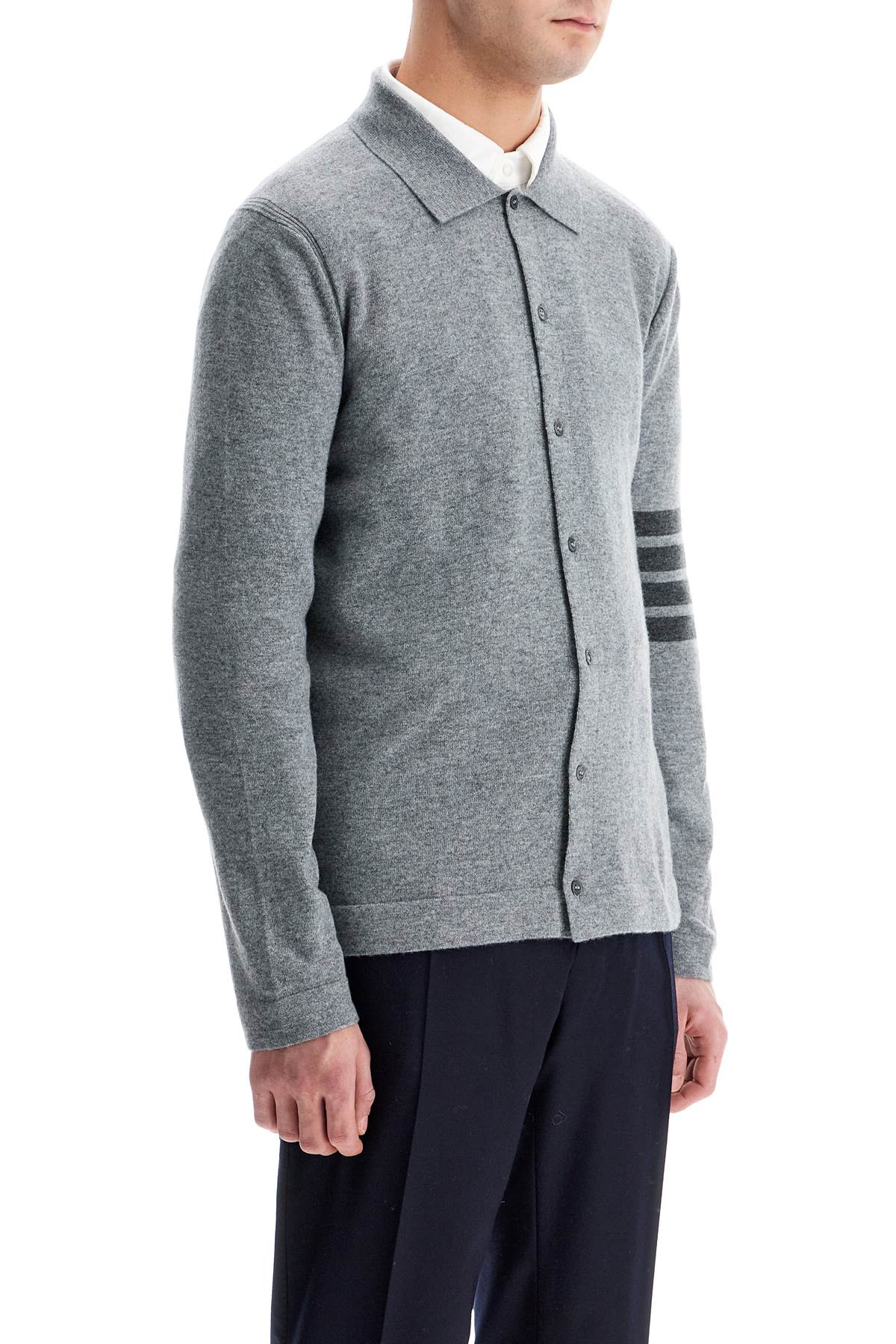 Thom Browne Men's Pure Cashmere Cardigan with 4-Bar Detail image 1