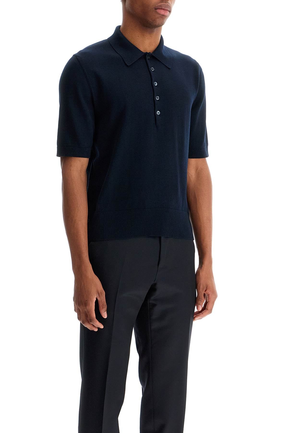 Thom Browne Men's 4-Bar Knit Cotton Polo Shirt image 1