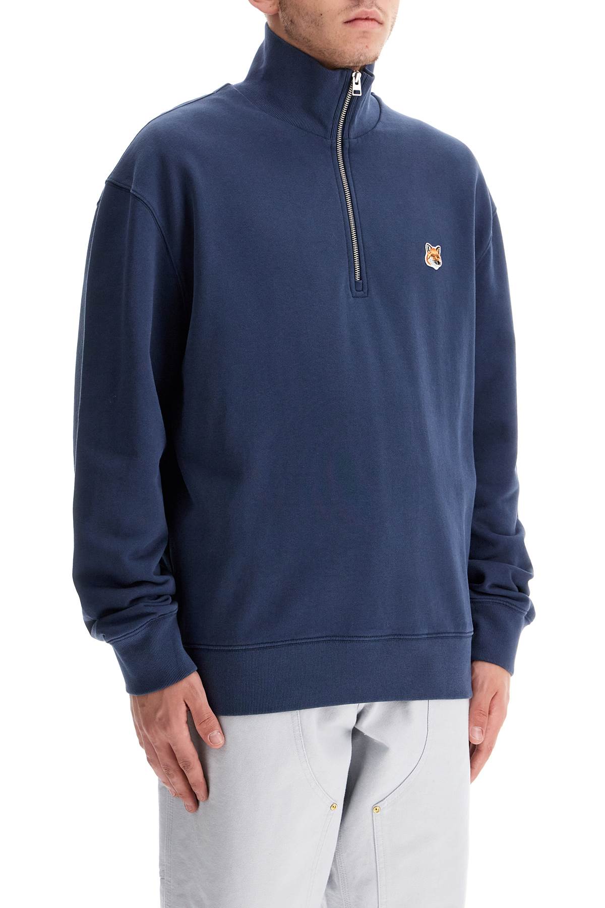 Maison Kitsuné Fox Head Half-Zip Sweatshirt image 1