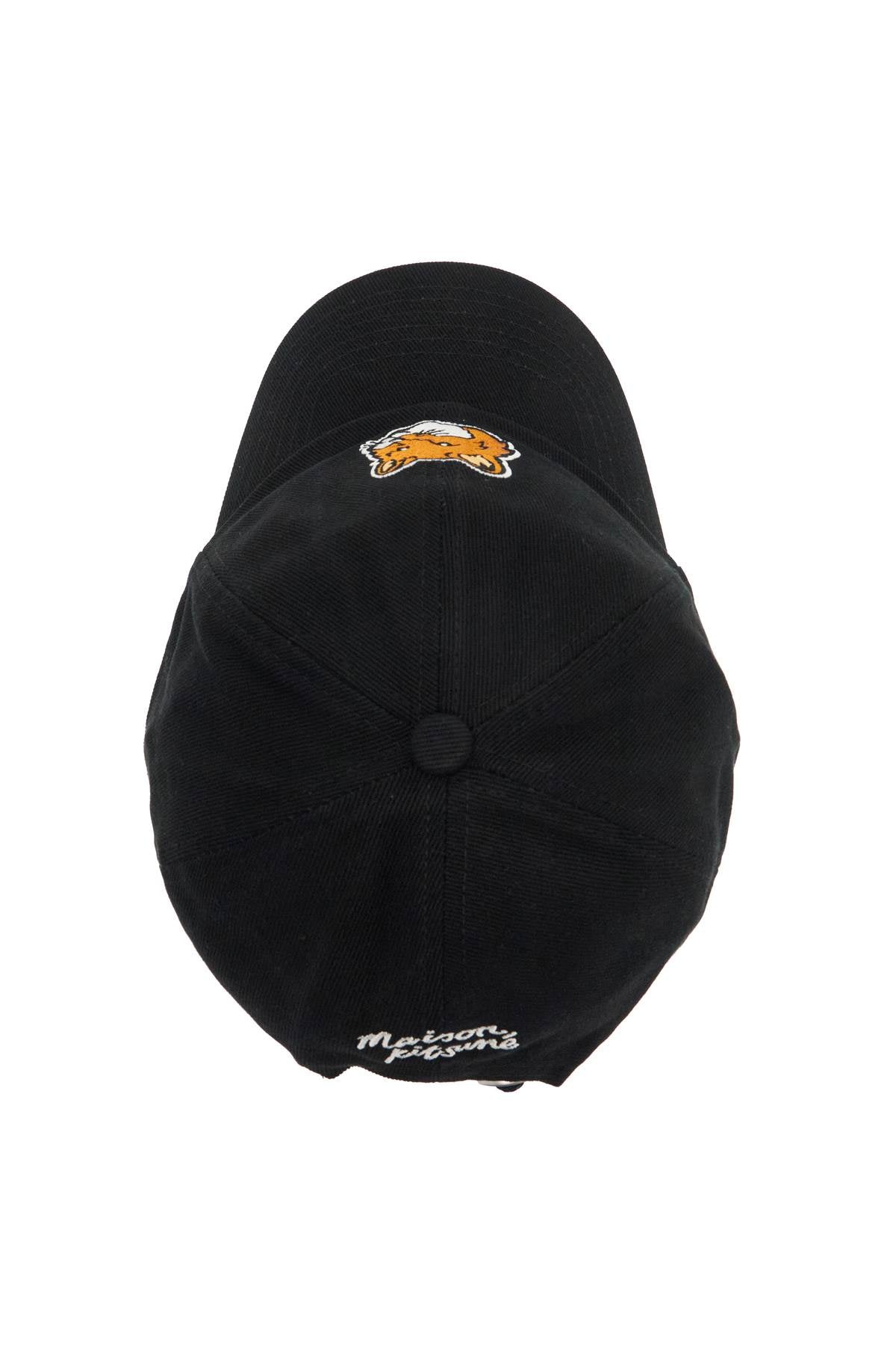 Maison Kitsune Fox Head Denim Baseball Cap image 1