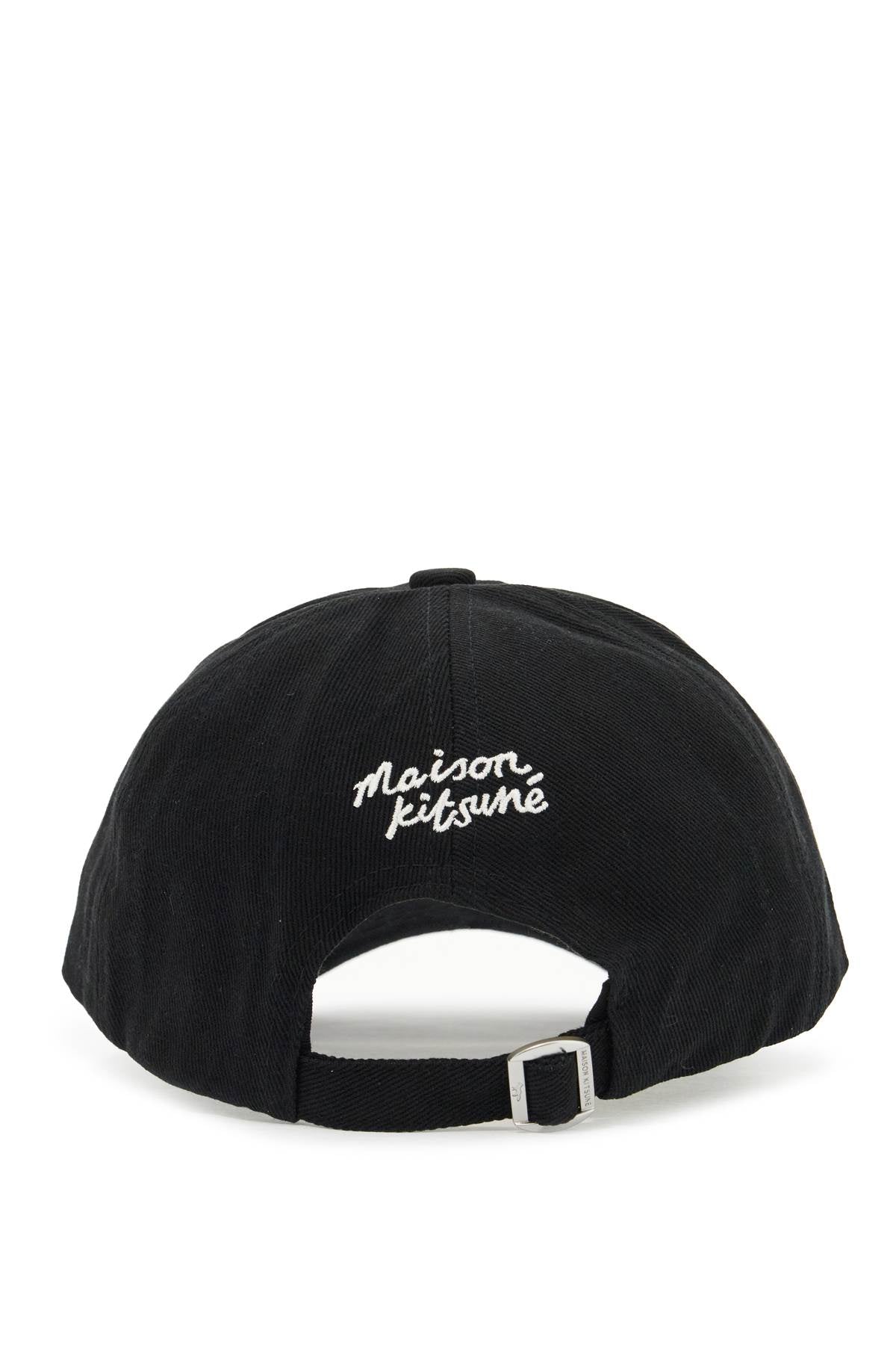 Maison Kitsune Fox Head Denim Baseball Cap image 2