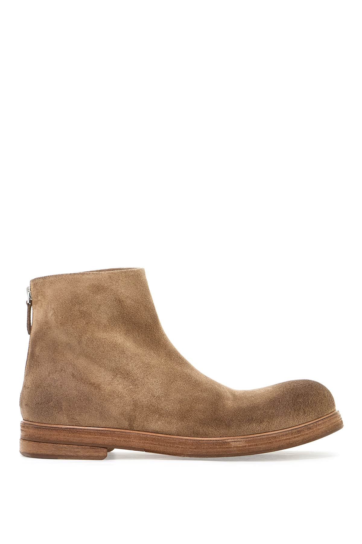 Marsell Suede Ankle Boots with Oversized Toe - Zucca Zeppa image 0