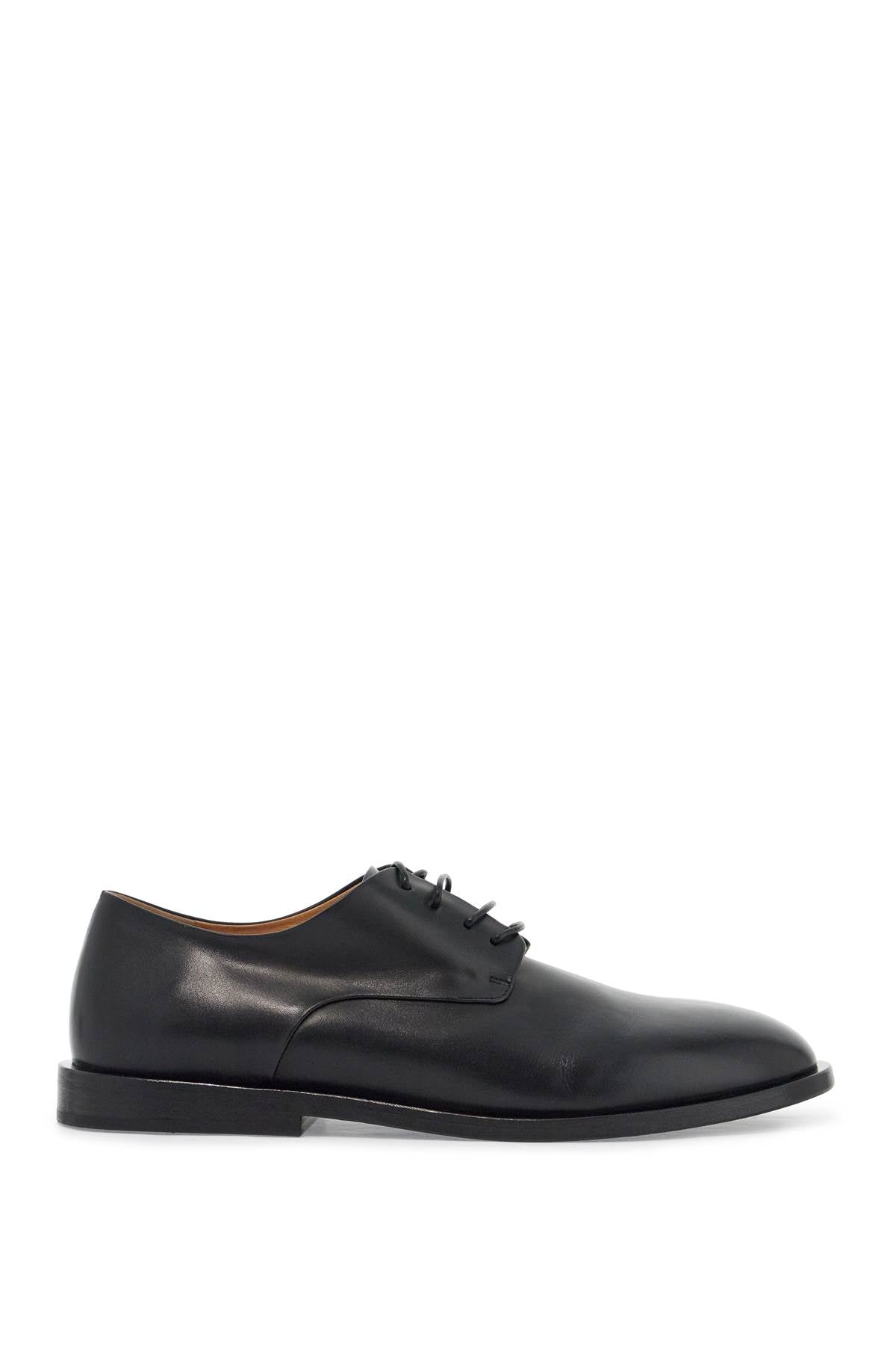 Marsell black calf leather derby shoes with glossy finish image 0