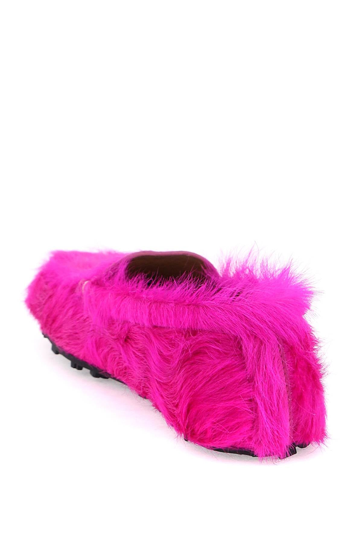 Marni long-haired leather moccasins in image 2