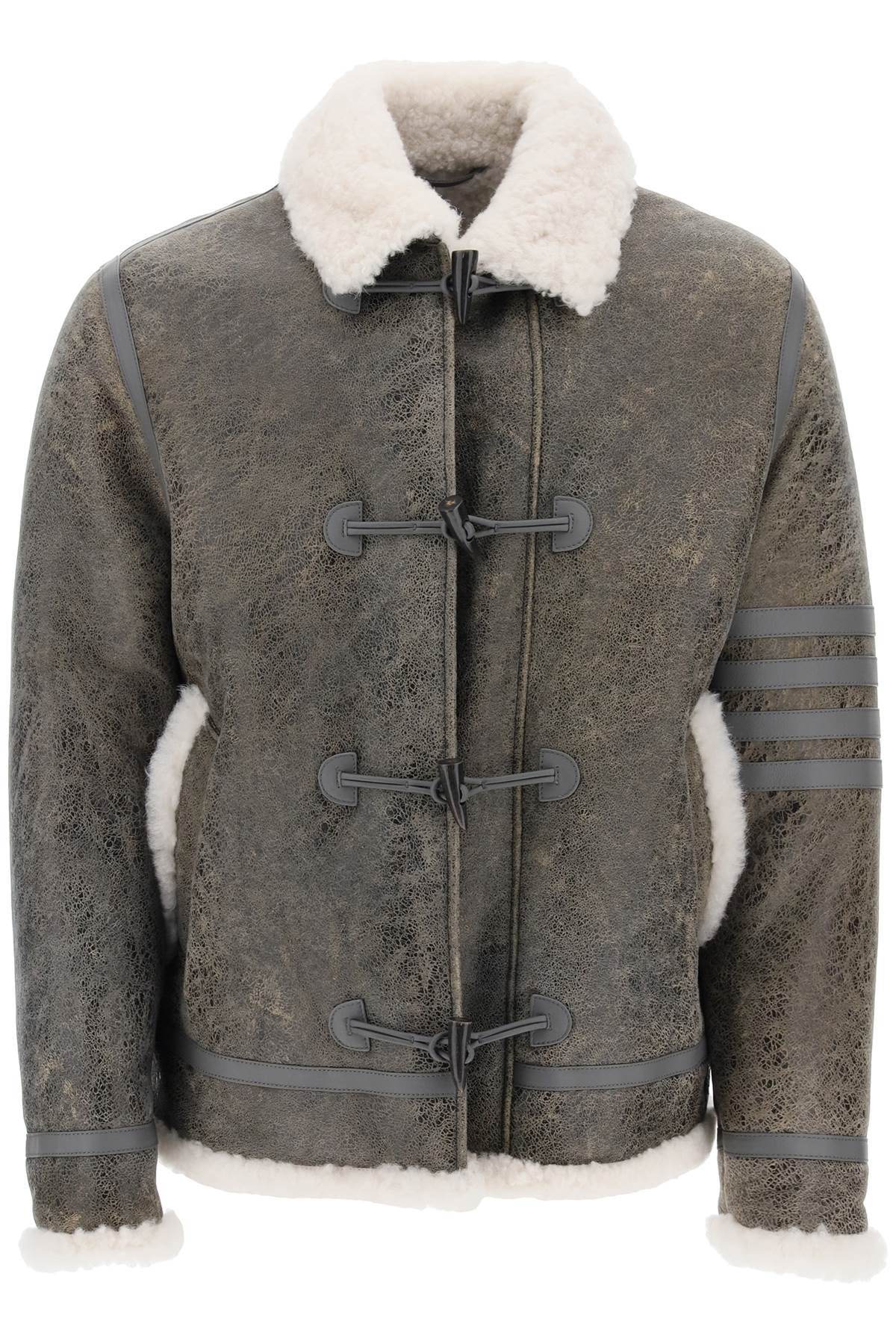 Thom Browne Cropped Shearling Montgomery Jacket image 0