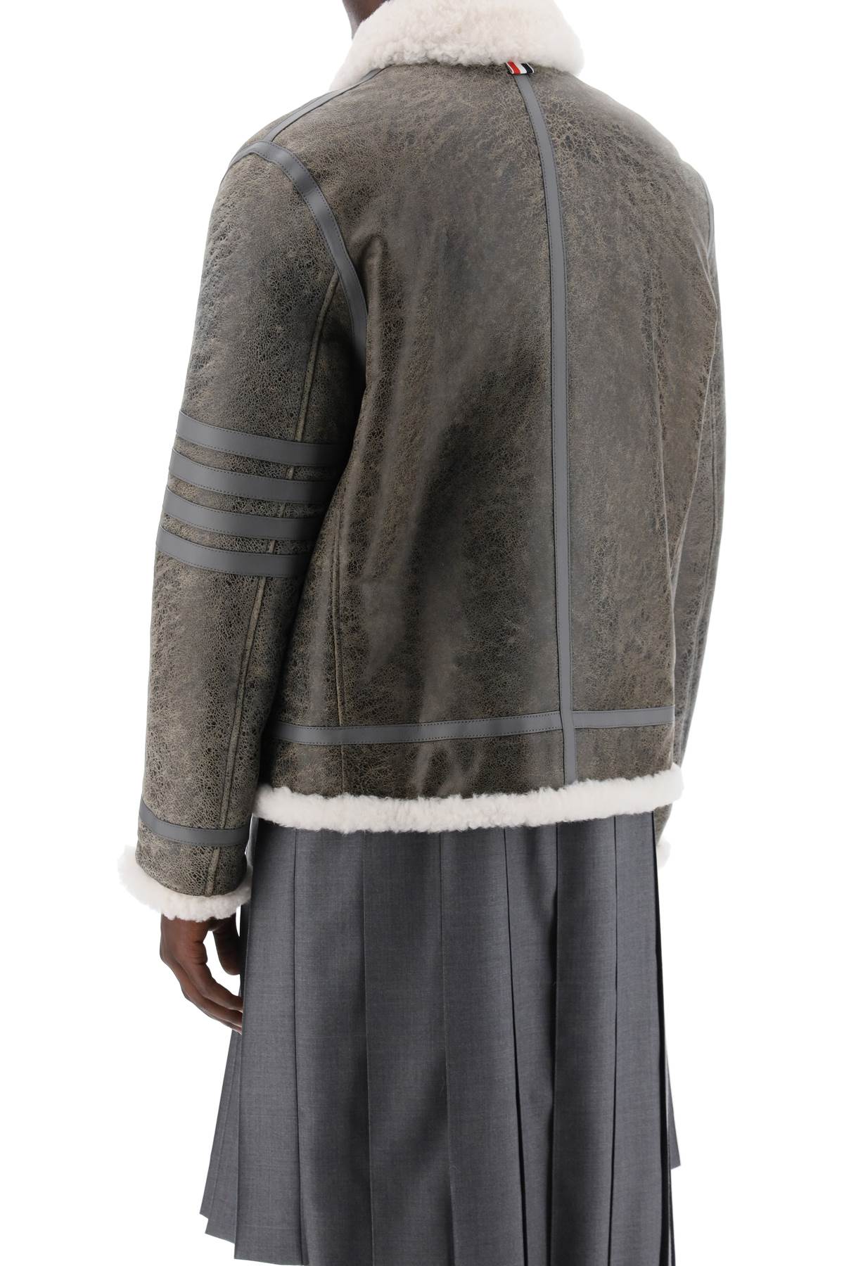 Thom Browne Cropped Shearling Montgomery Jacket image 2