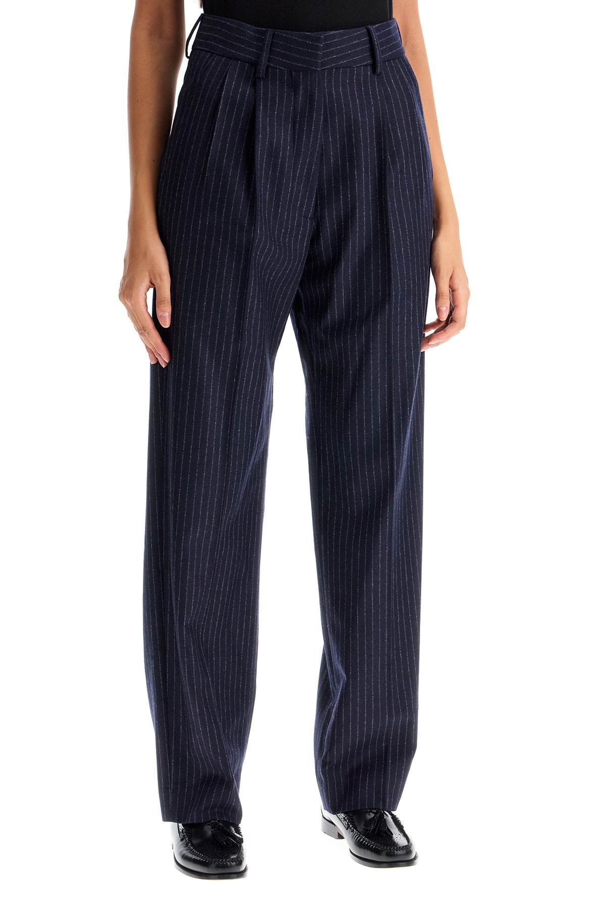 BlazÃ© Milano Lady Maud Pinstripe Wool & Cashmere Trousers image 1