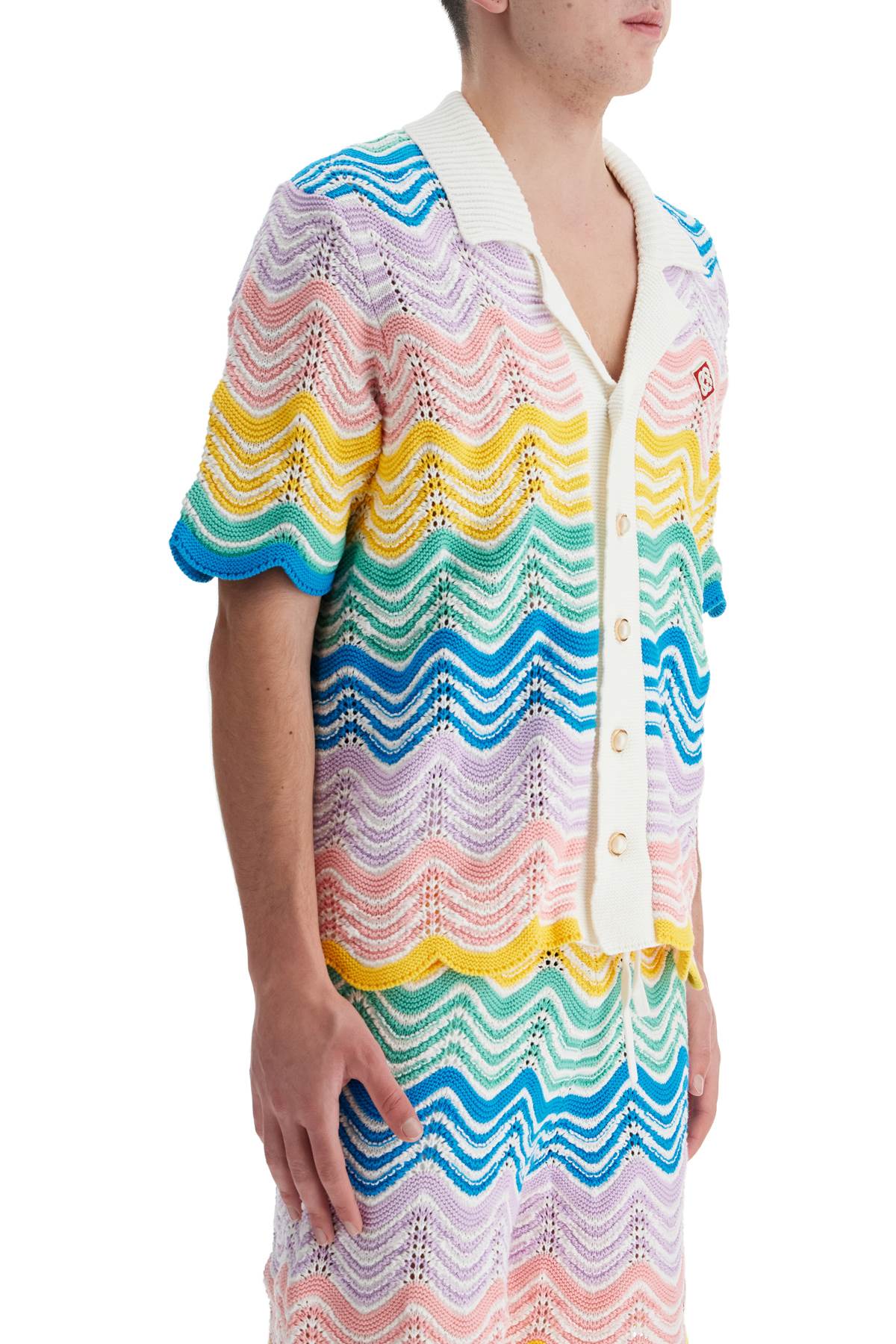 Casablanca Knit Shirt: Multicolor Wave Pattern image 1