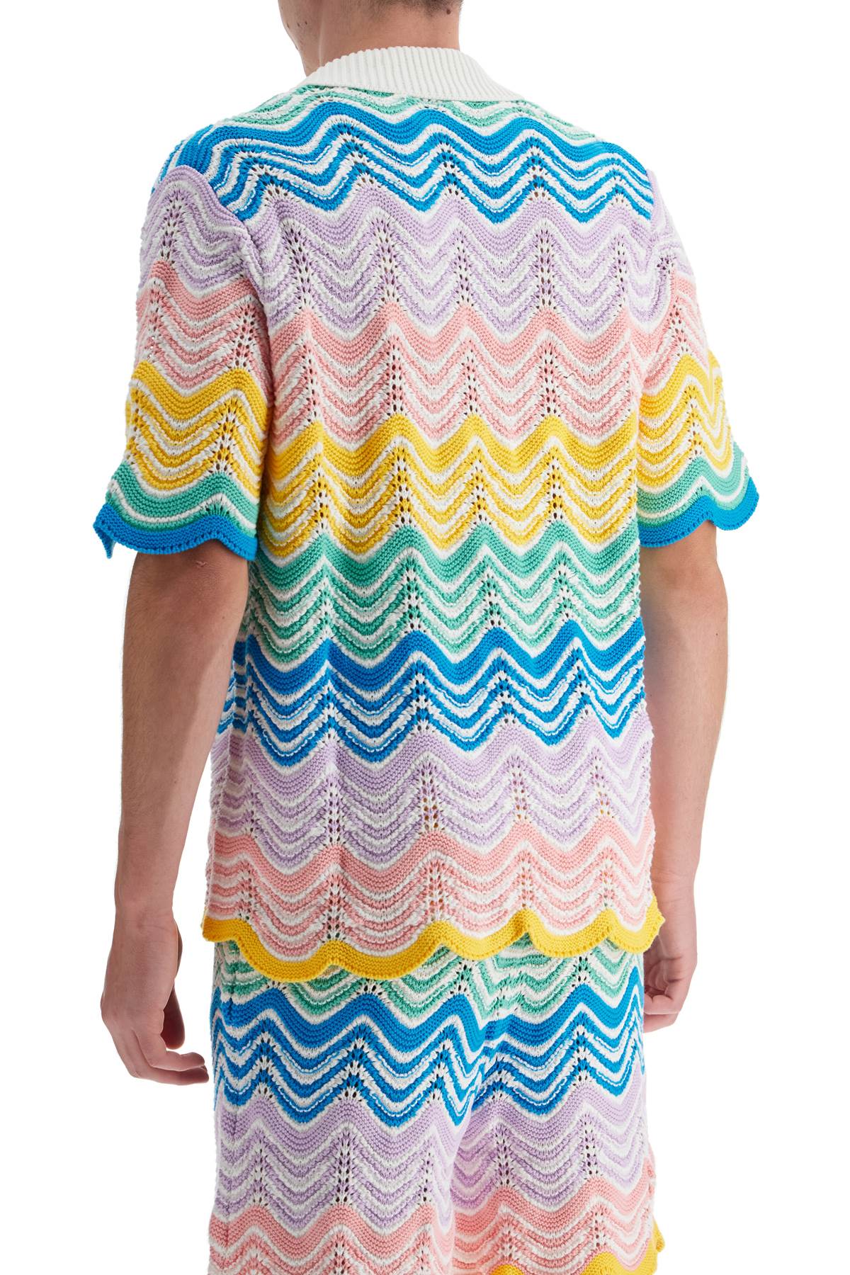 Casablanca Knit Shirt: Multicolor Wave Pattern image 2