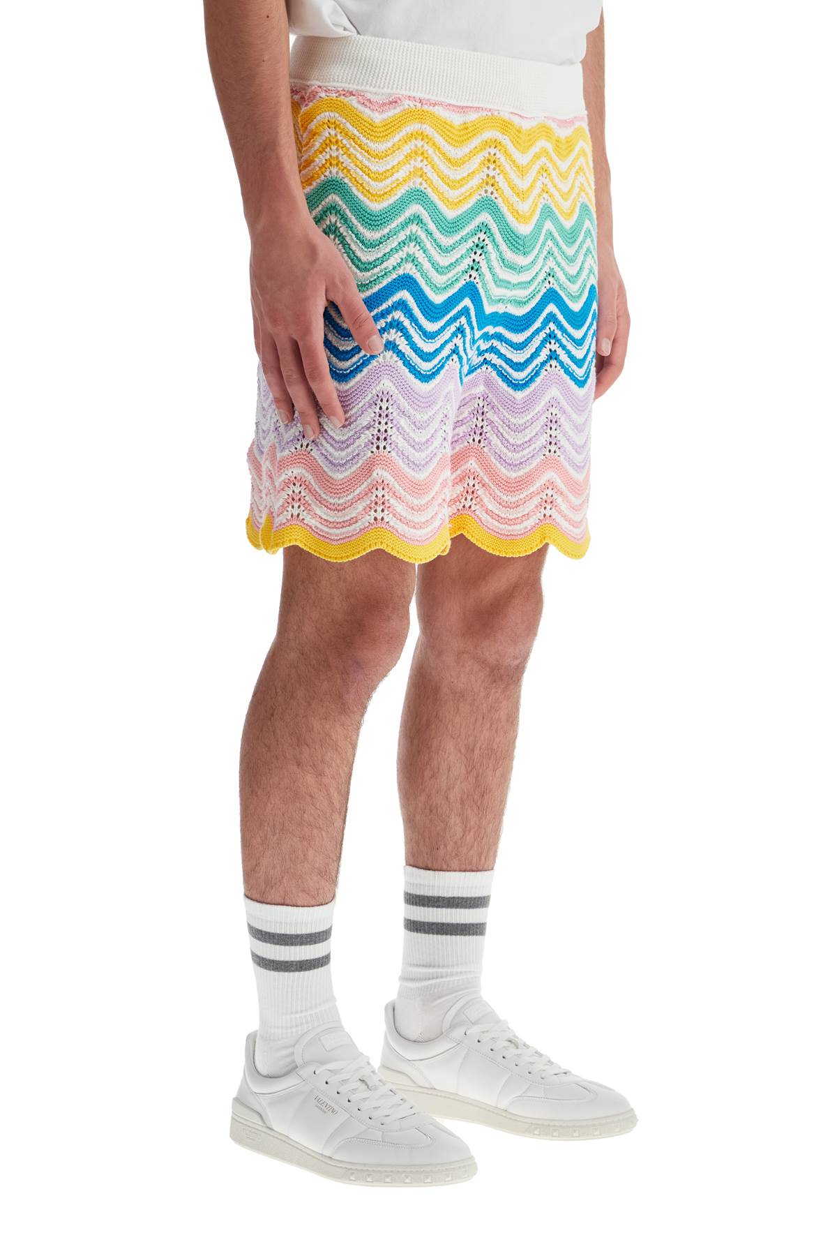 Casablanca Gradient Wave Knit Bermuda Shorts image 1