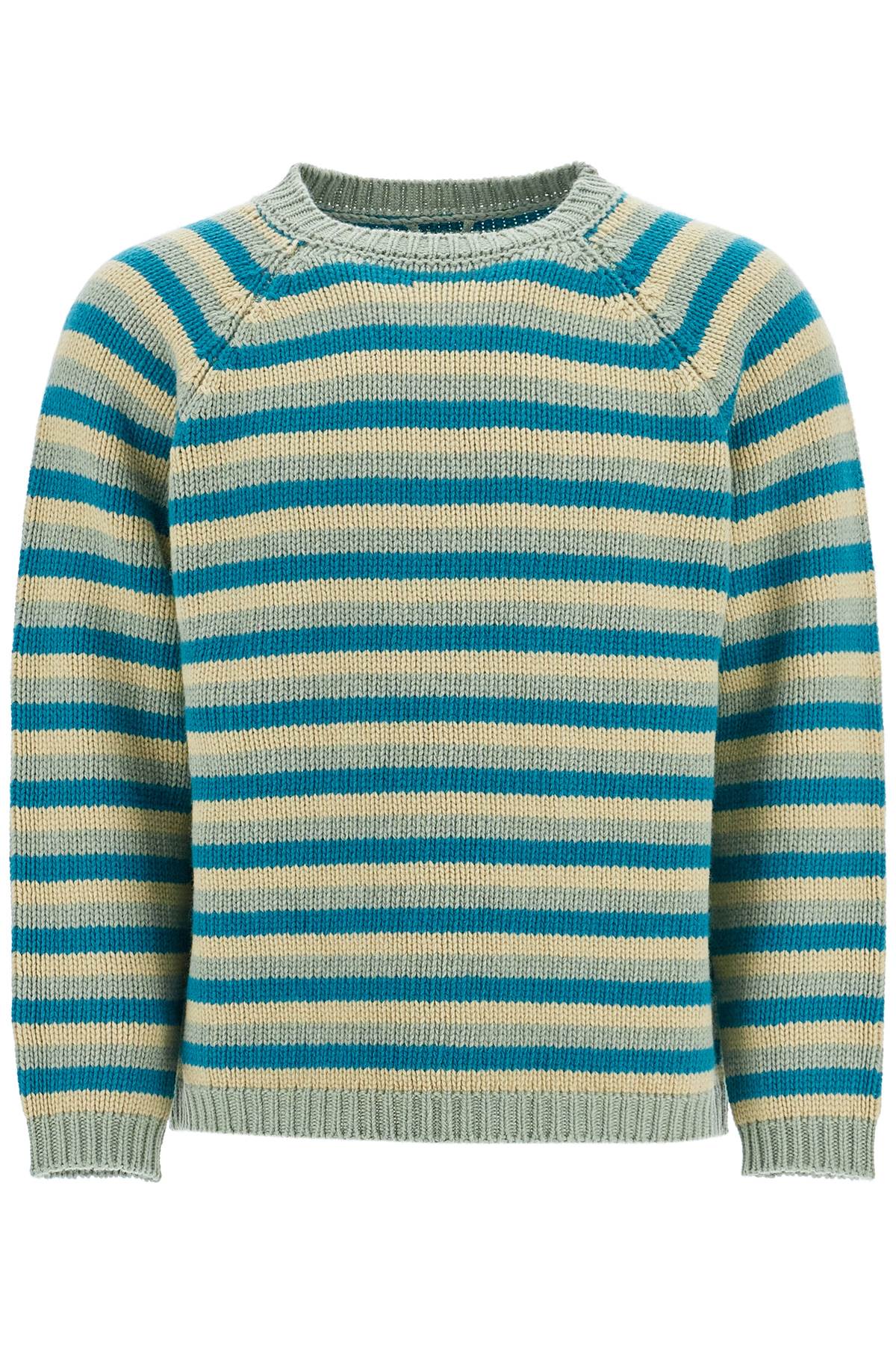 Bode Striped Wool Pullover Sweater: Relaxed Fit, Crew Neck image 0