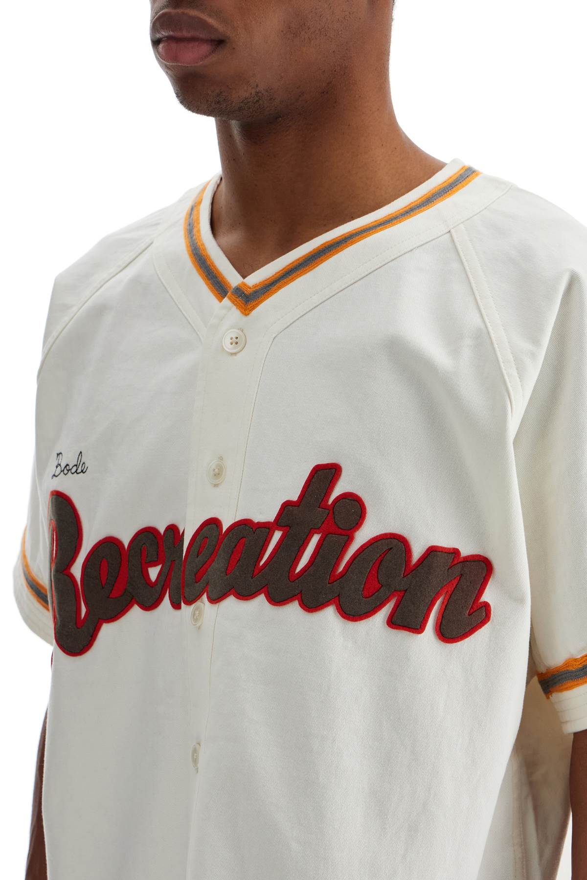 Bode Cotton Twill Baseball Shirt - Recreation image 3