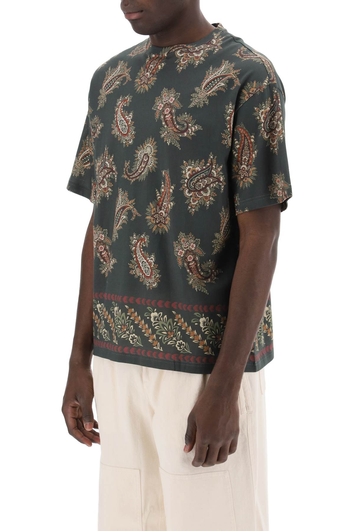 Etro T-shirt girocollo con stampa paisley image 3