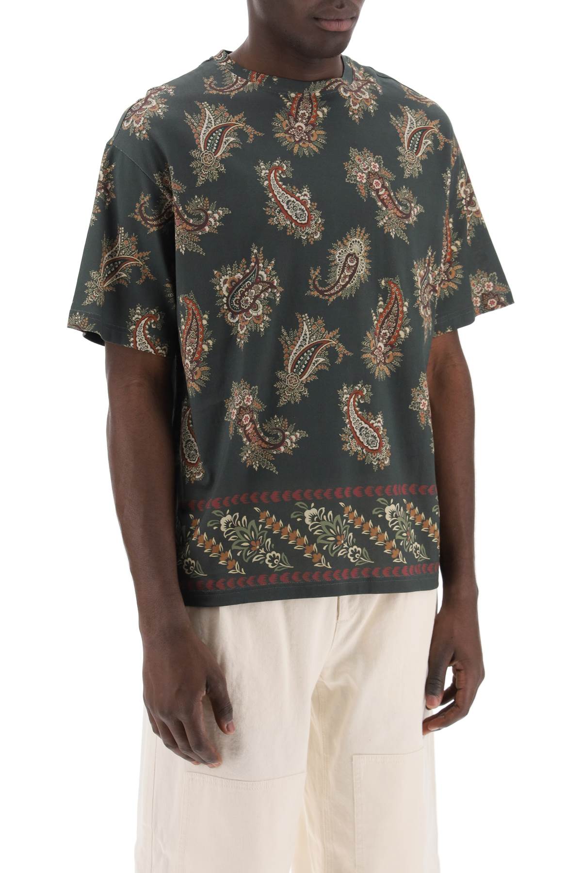 Etro T-shirt girocollo con stampa paisley image 1