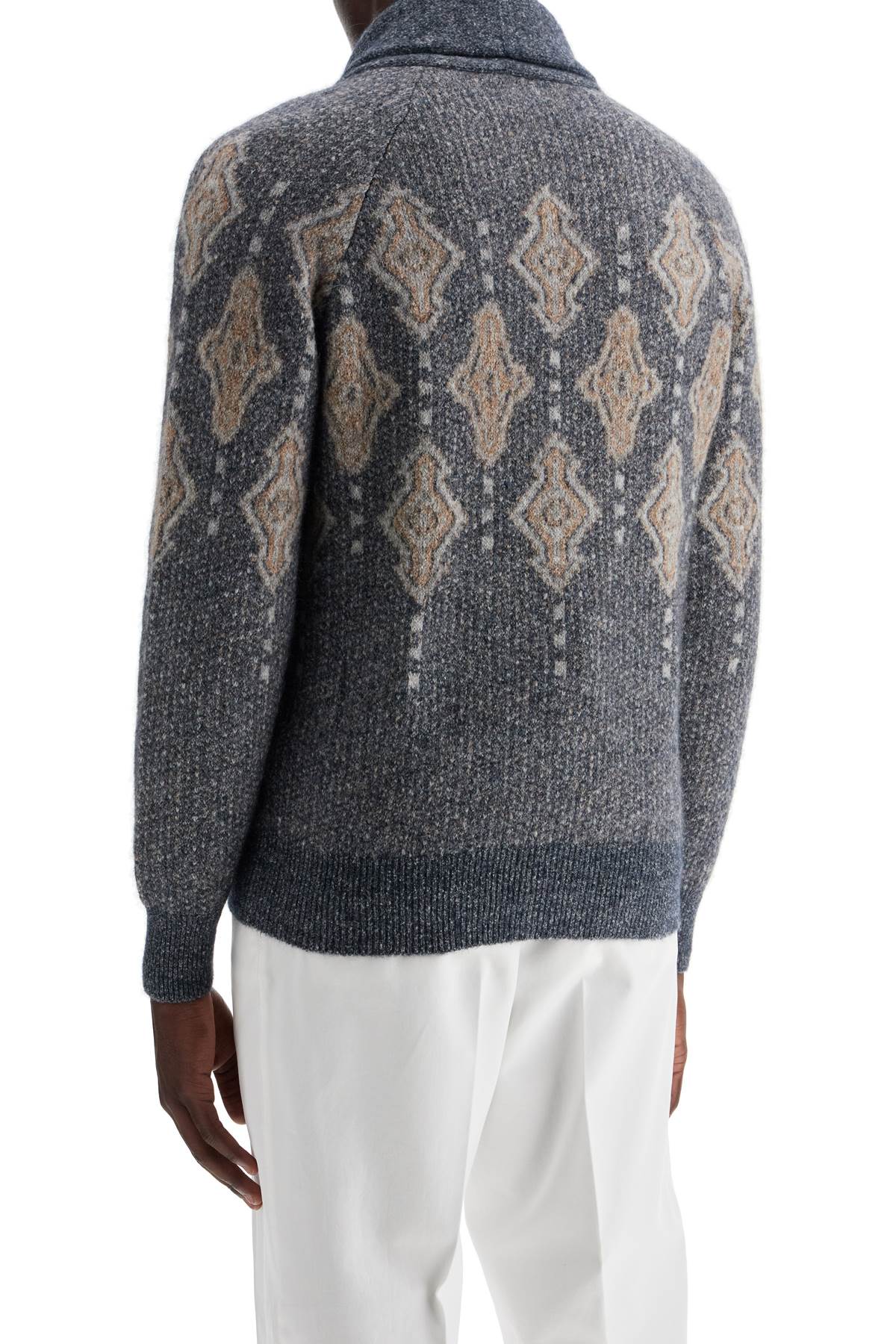 Brunello Cucinelli geometric jacquard pattern image 2