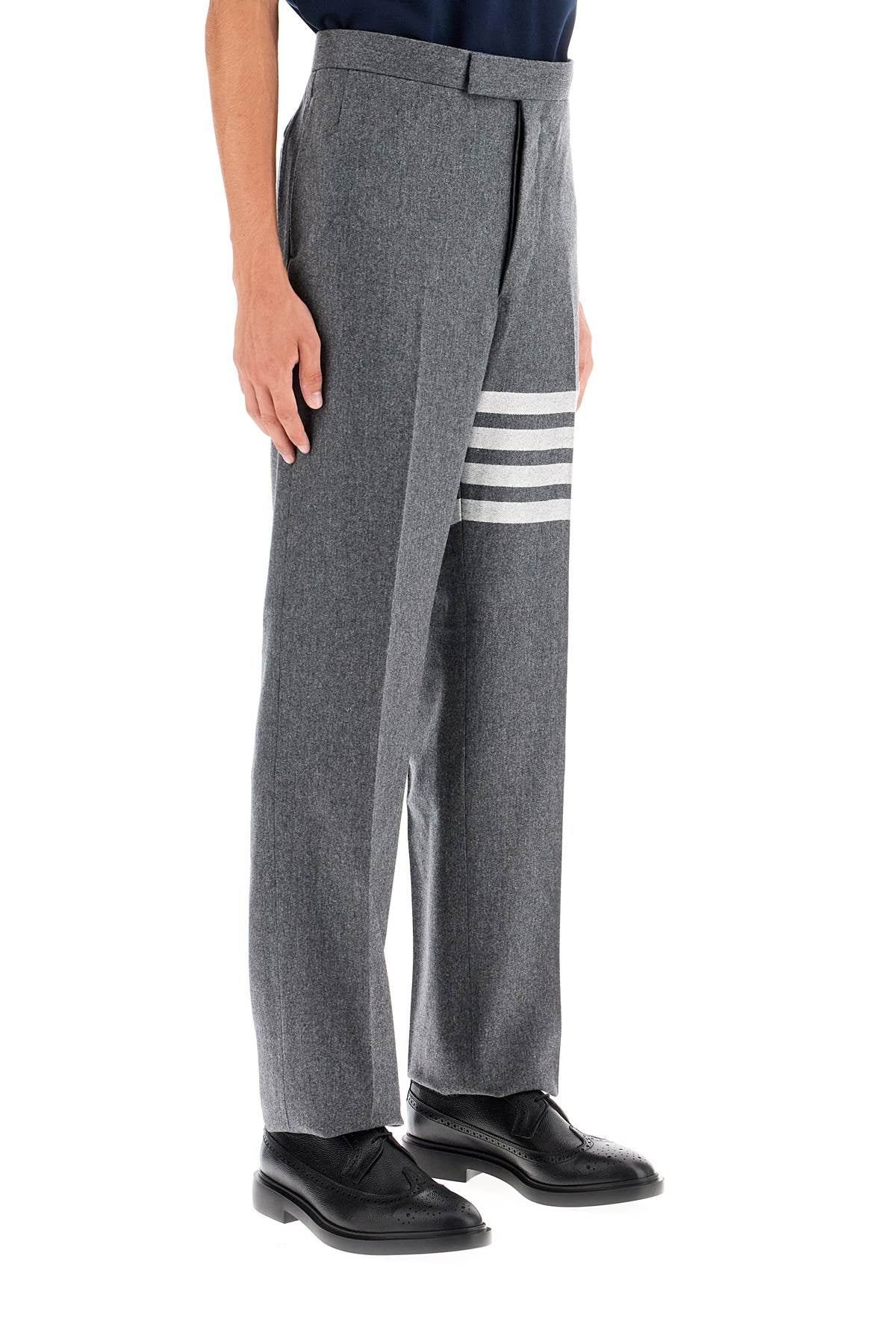 Thom Browne Wool & Cashmere Tailored Trousers with 4-Bar Detail image 1