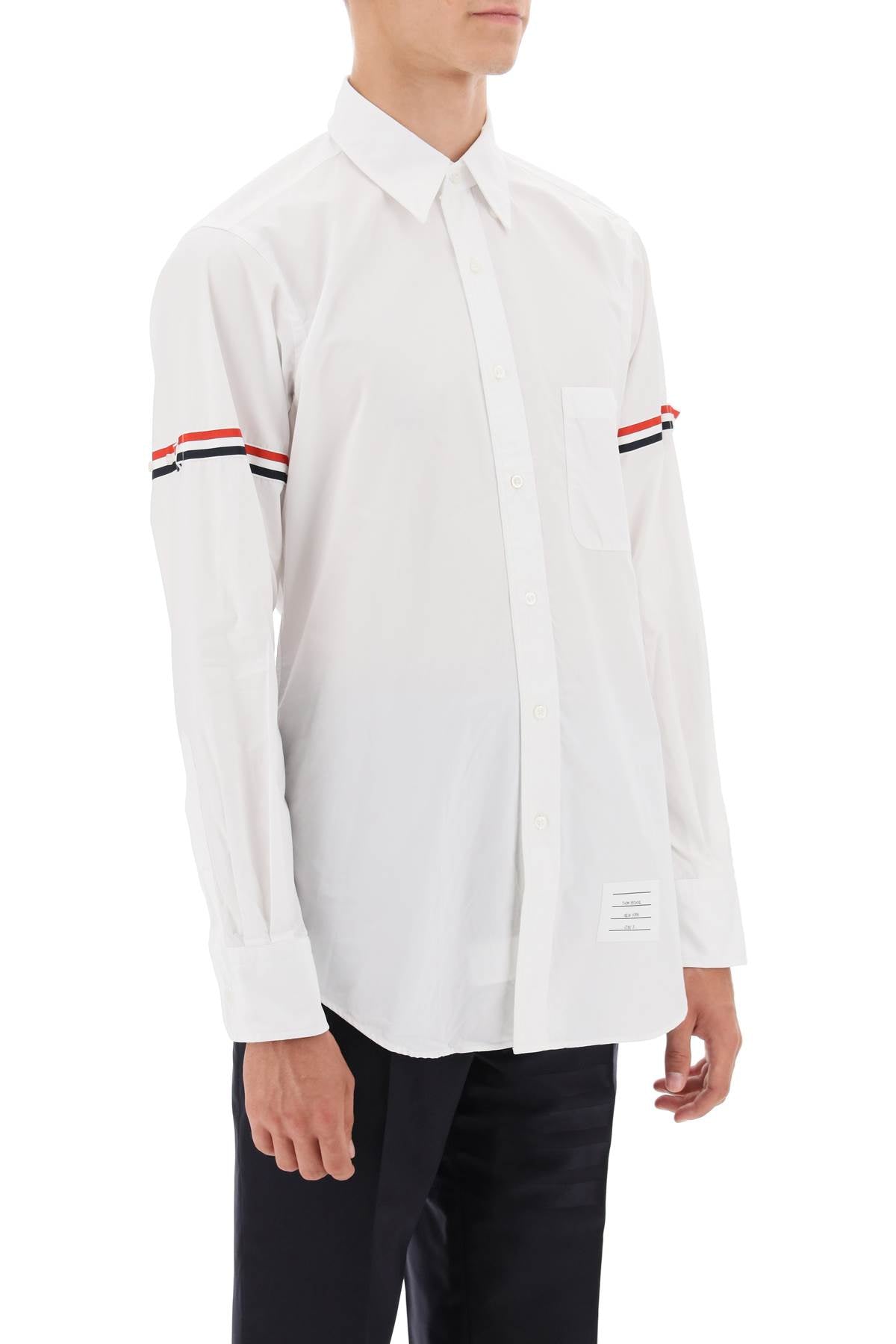 Thom Browne Oxford Button-Down Shirt with RWB Armbands image 1