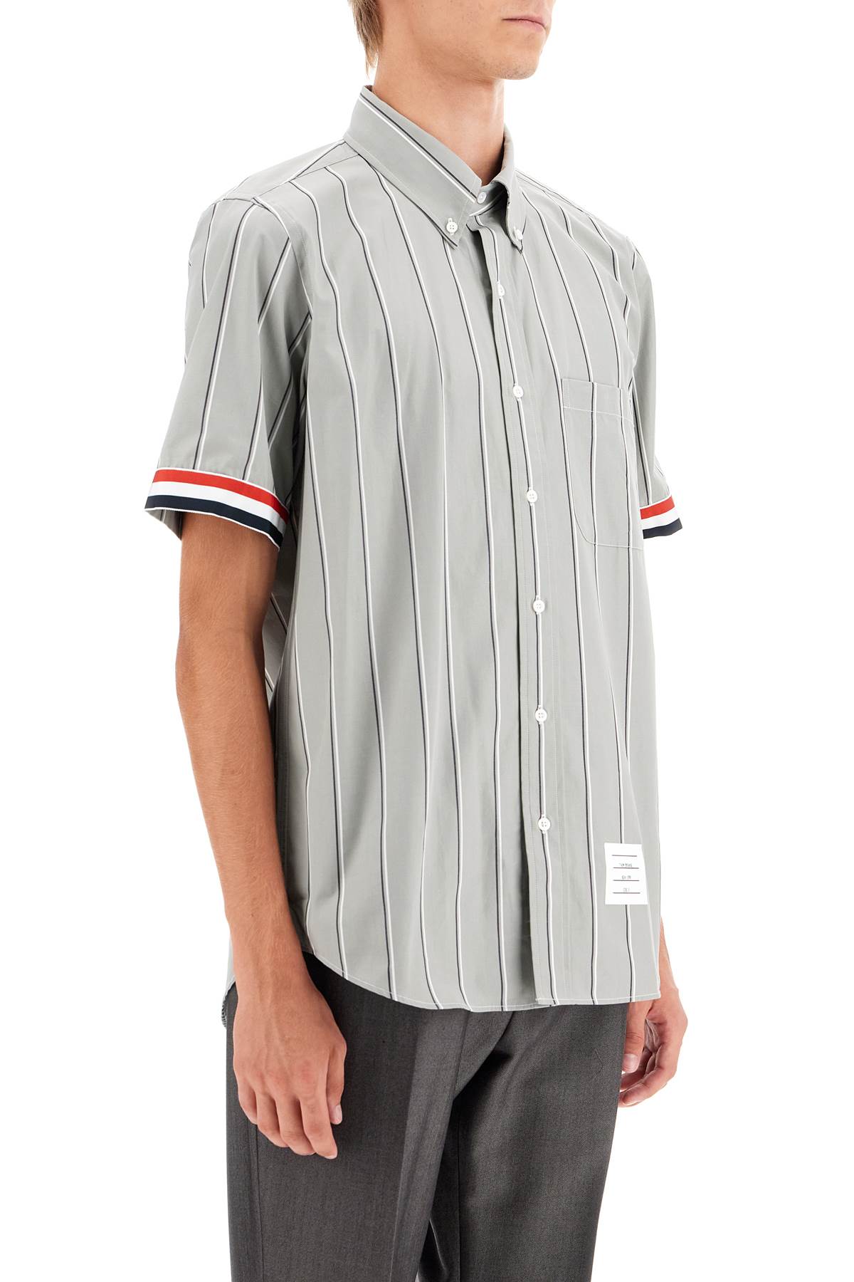 Thom Browne striped short-sleeved shirt image 1