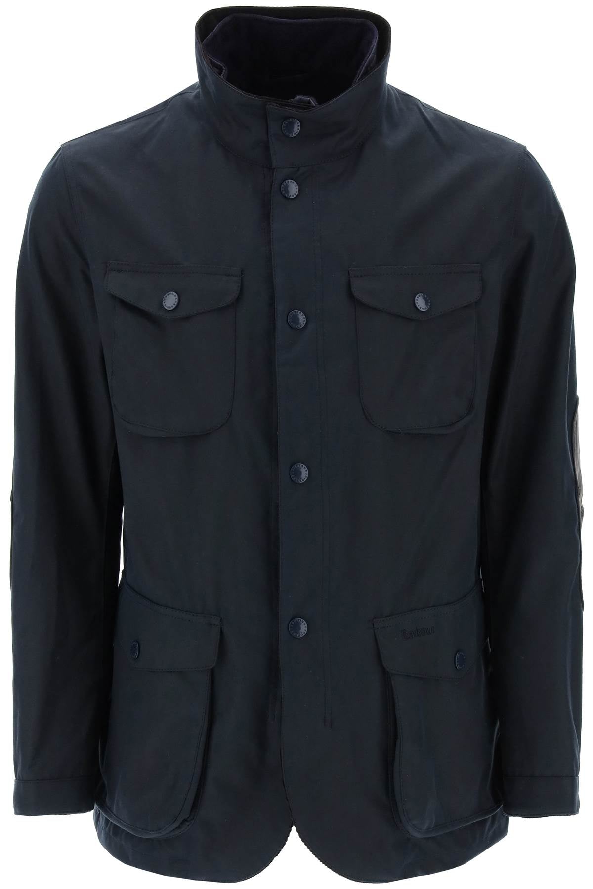 Barbour Ogston Waxed Cotton Jacket with Elbow Leather Patches image 0