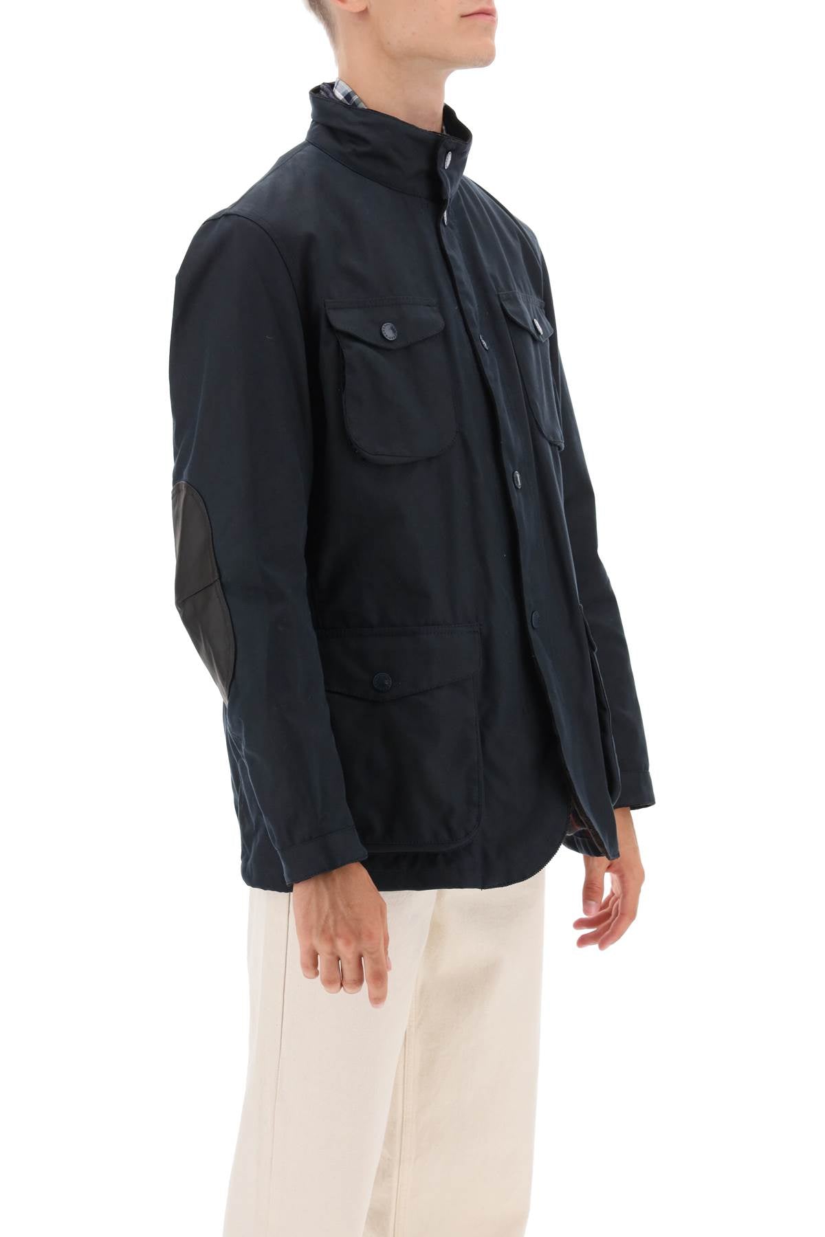 Barbour Ogston Waxed Cotton Jacket with Elbow Leather Patches image 1