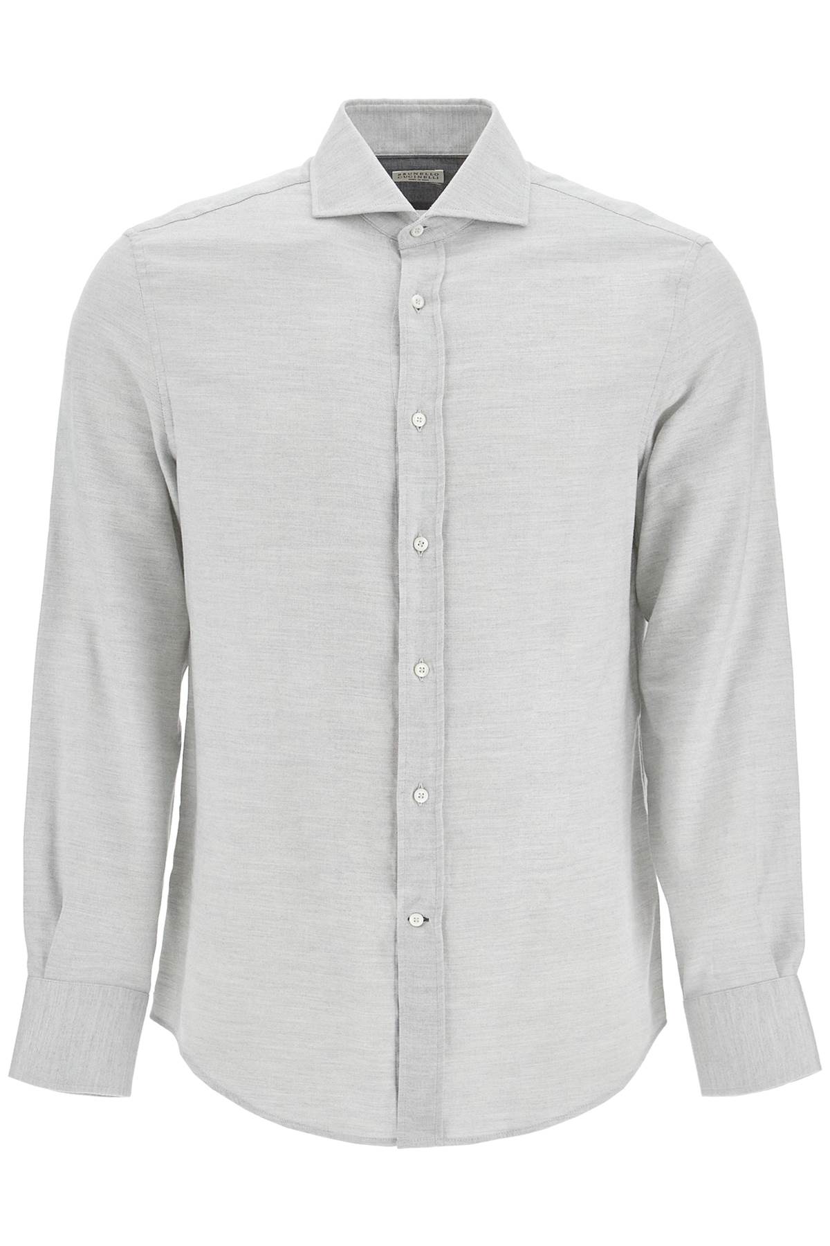 Brunello Cucinelli Men's Easy Fit Cotton-Lyocell Shirt image 0