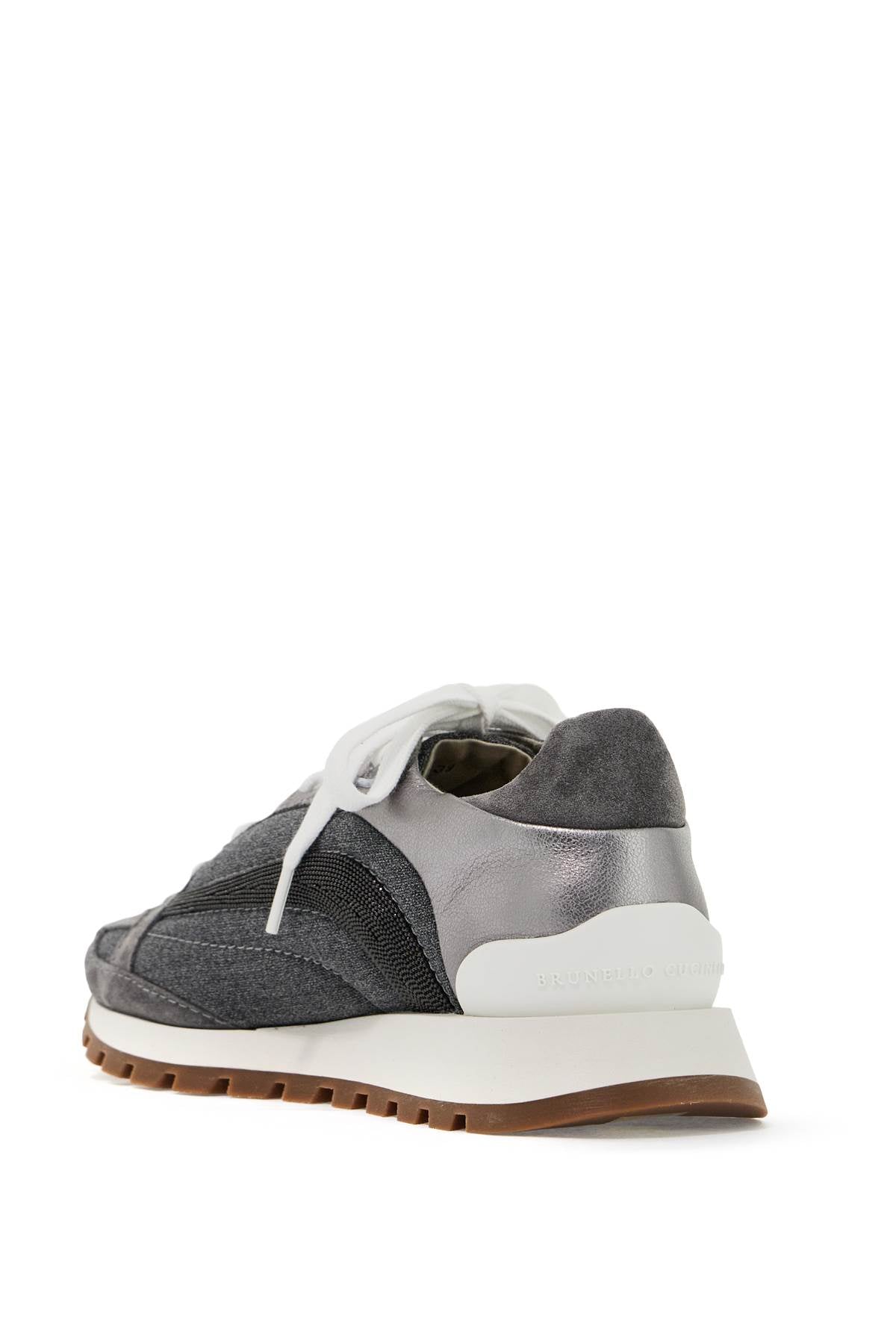 Brunello Cucinelli wool sneakers with precious stripe design image 2