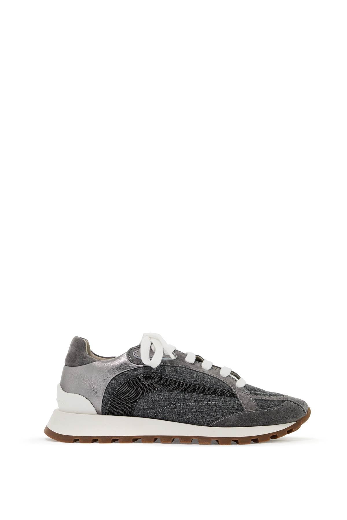 Brunello Cucinelli wool sneakers with precious stripe design image 0