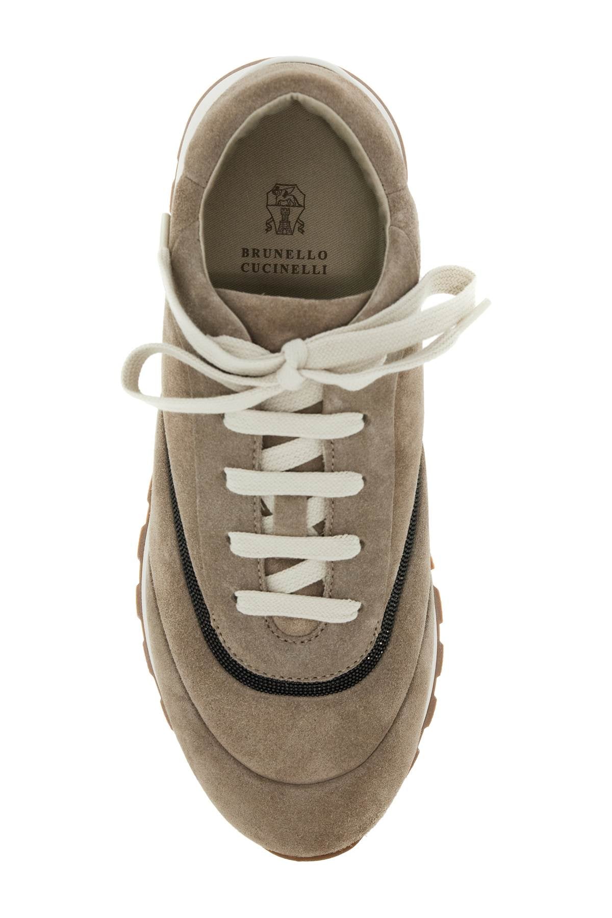 Brunello Cucinelli wool sneakers with precious stripe design image 1