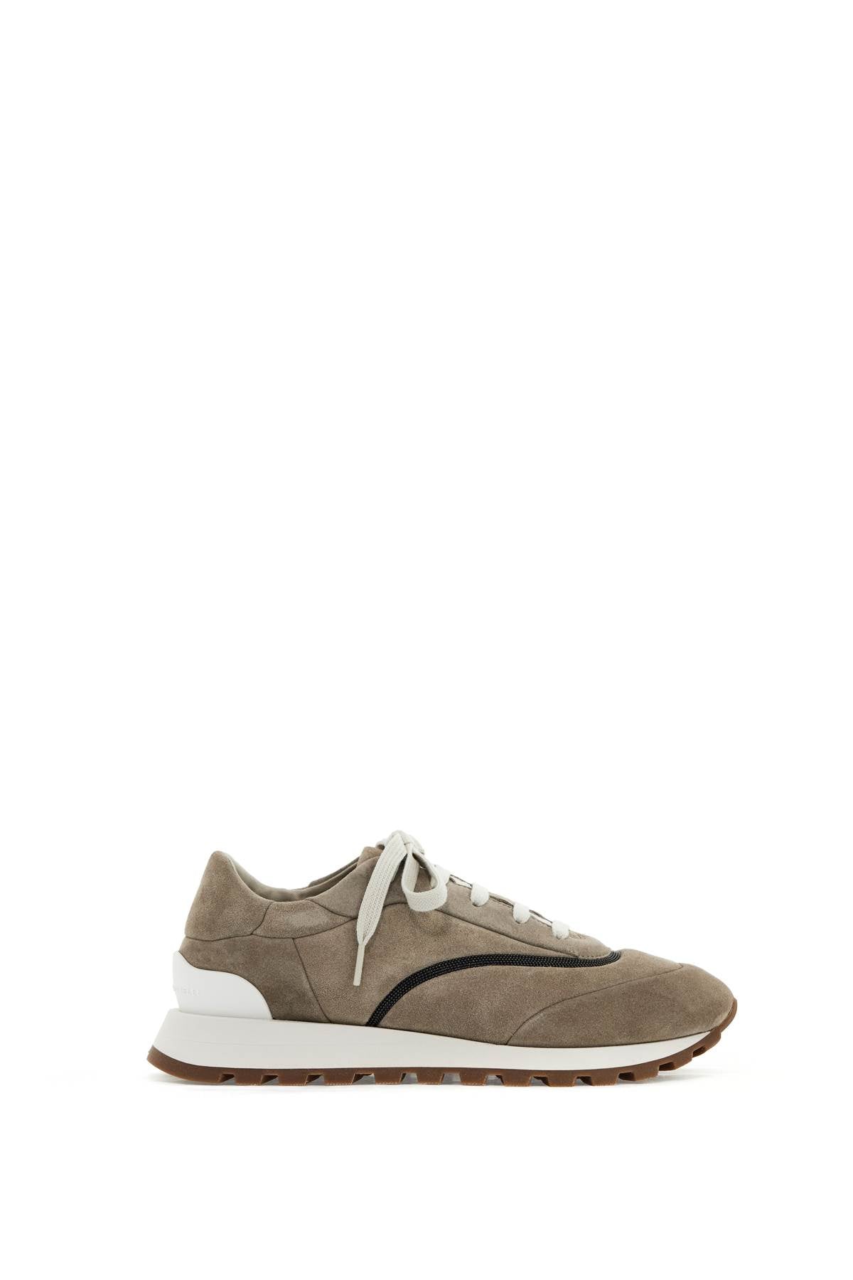 Brunello Cucinelli wool sneakers with precious stripe design image 0