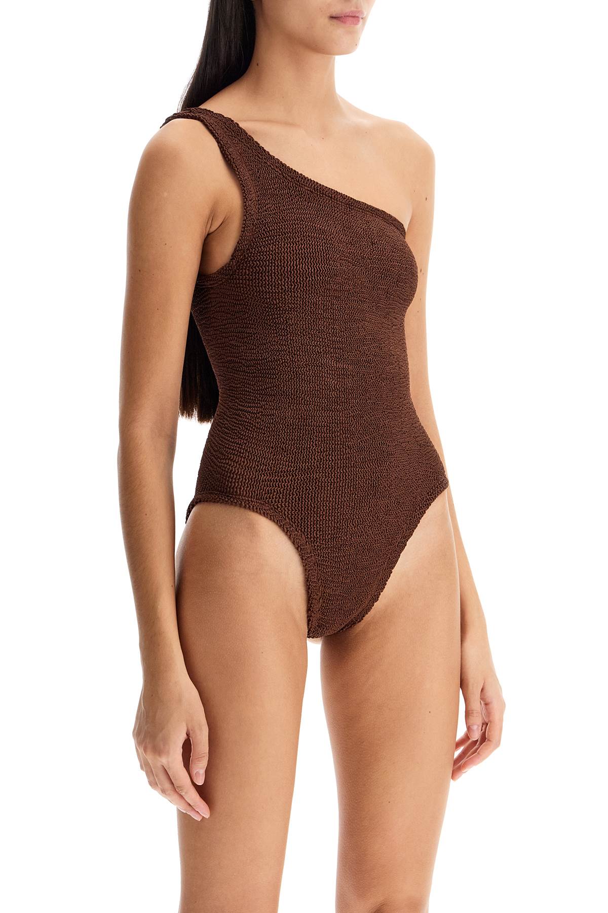 Hunza G Nancy One-Shoulder Metallic Swimsuit image 1