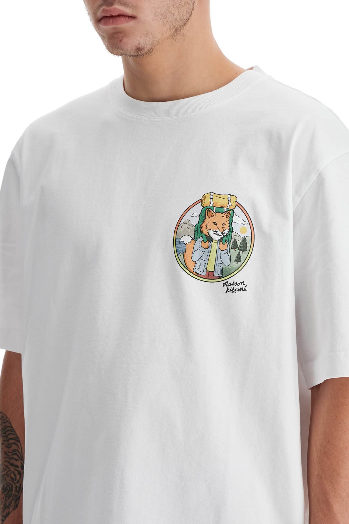 Maison Kitsune Oversized 'Rambling Fox' T-Shirt image 3