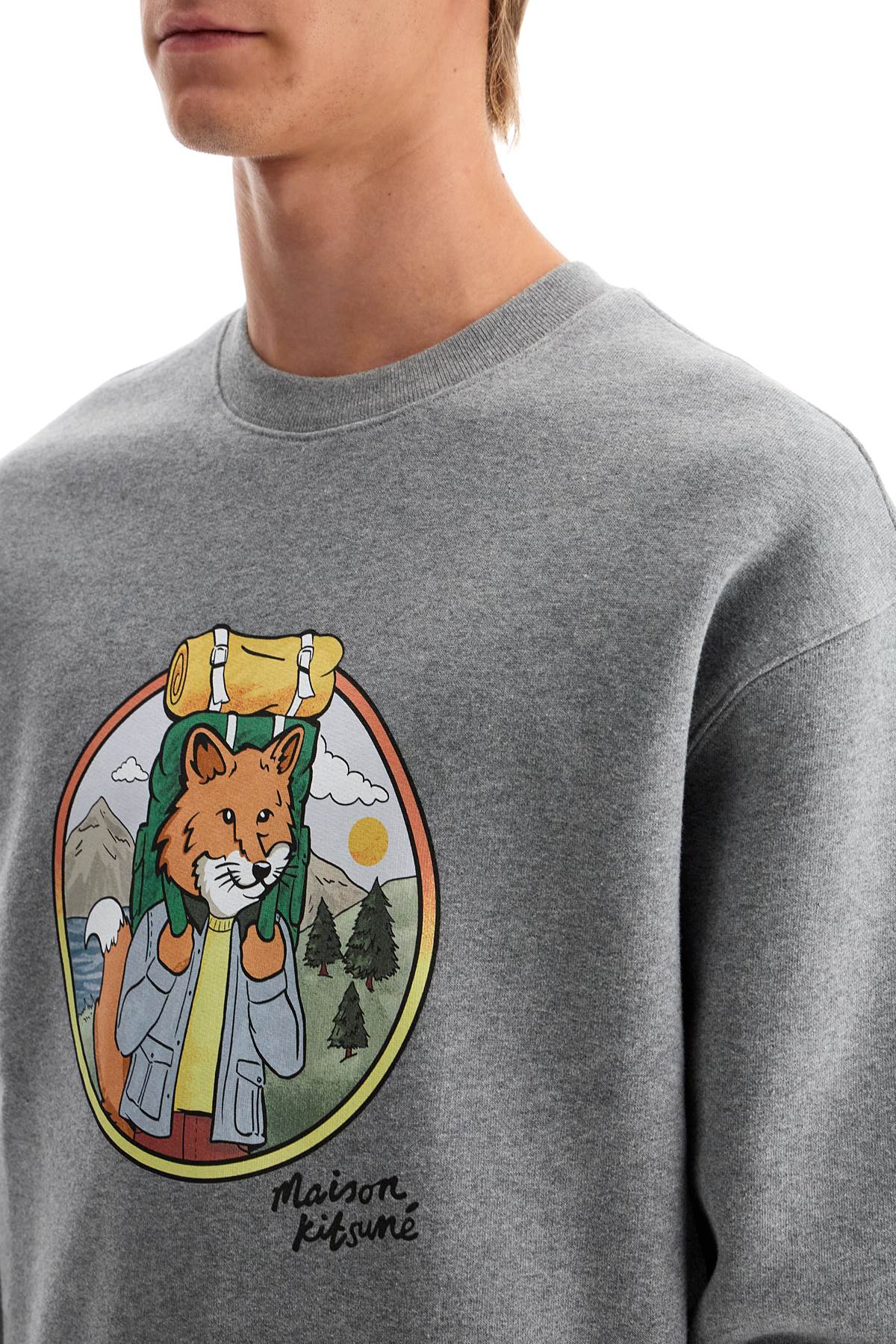 Maison Kitsuné Rambling Fox Print Crewneck Sweatshirt image 3