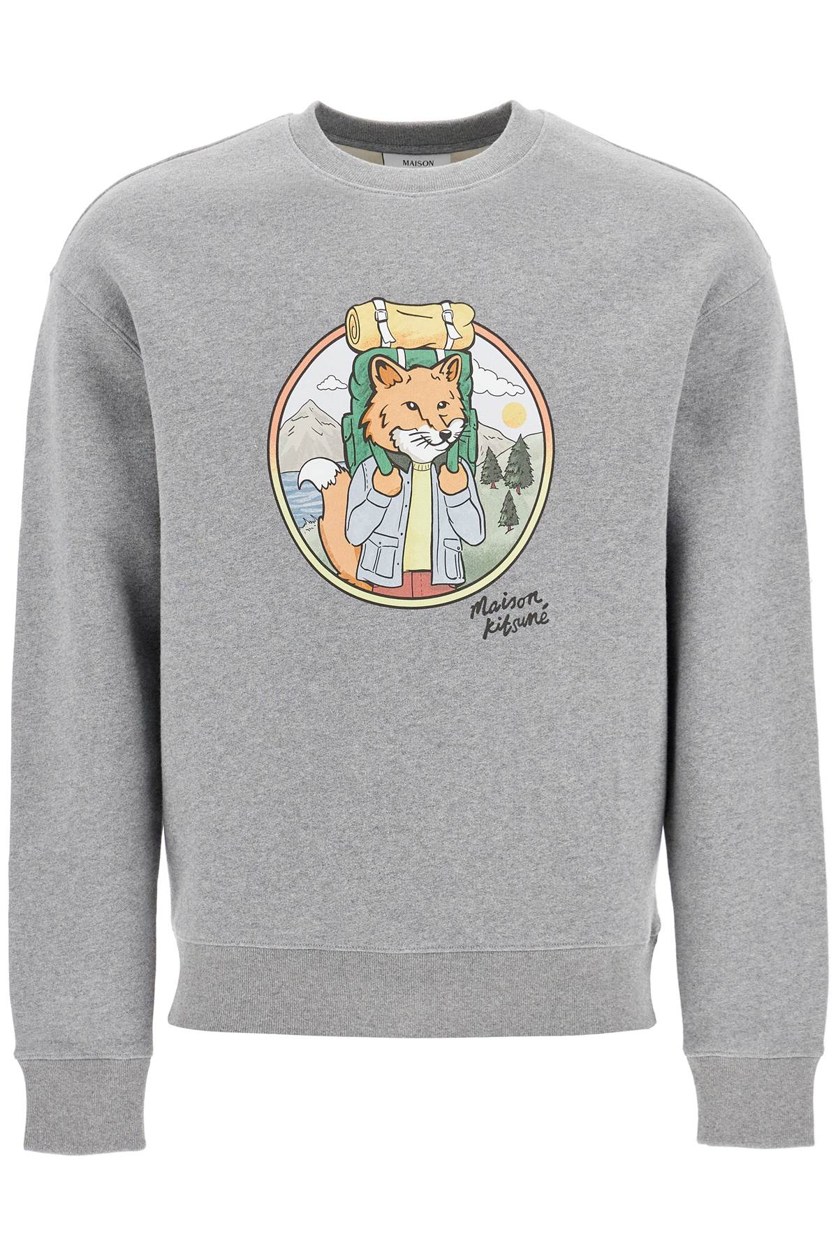 Maison Kitsuné Rambling Fox Print Crewneck Sweatshirt image 0