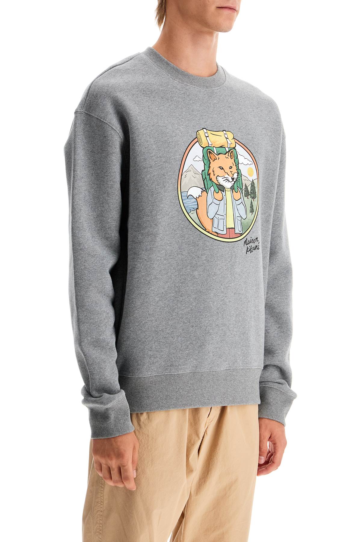 Maison Kitsuné Rambling Fox Print Crewneck Sweatshirt image 1