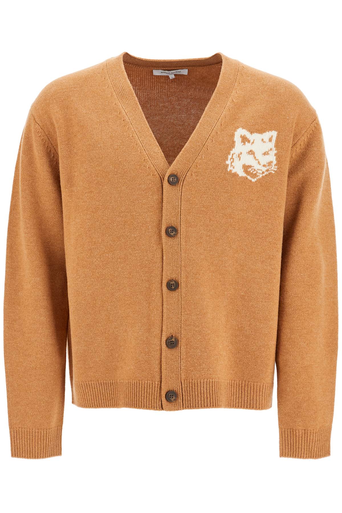 Maison Kitsune "fox head wool cardigan with image 0