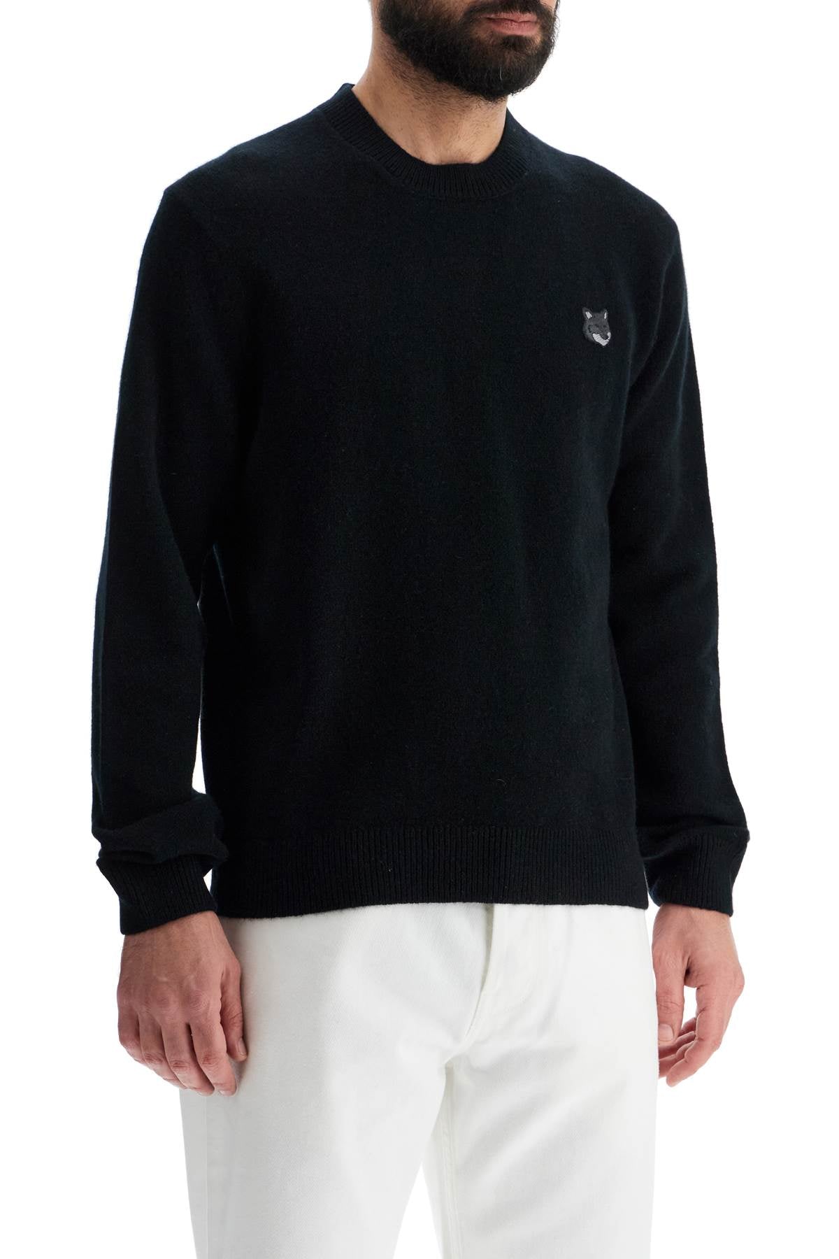 Maison Kitsuné Bold Fox Head Wool Crewneck Sweater image 1