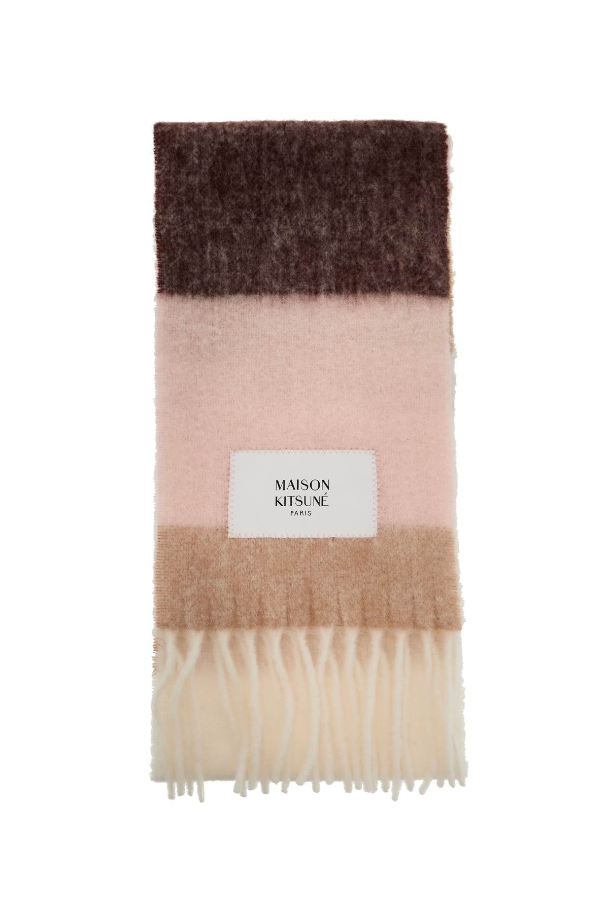 Maison Kitsuné Alpaca Wool Blend Scarf with Fringes image 0