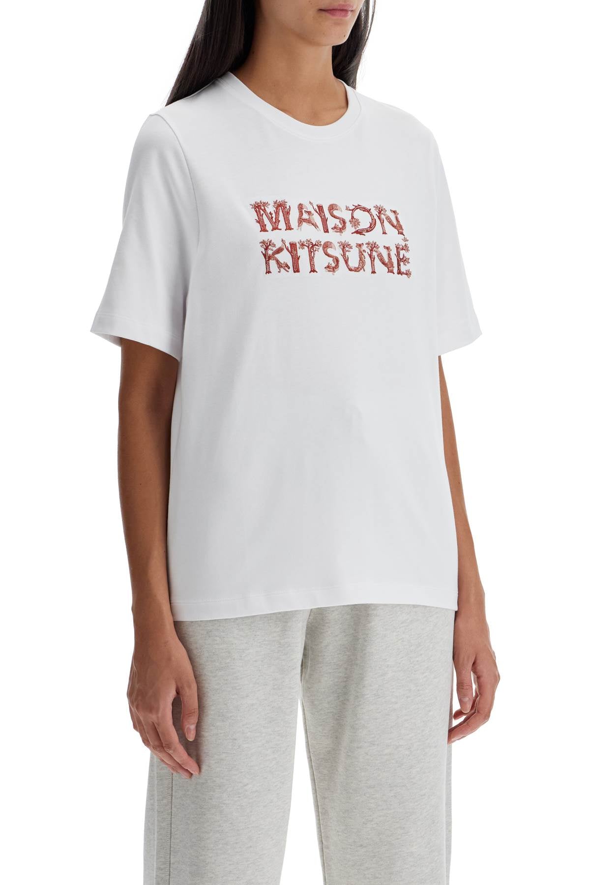 Maison Kitsune woodland alphabet t-shirt image 1